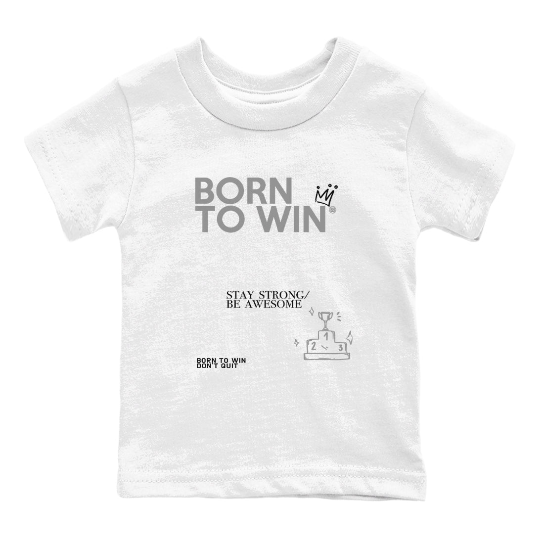 Born To Win snkmatch Tees Kids - Air Jordan 1 Wolf Grey