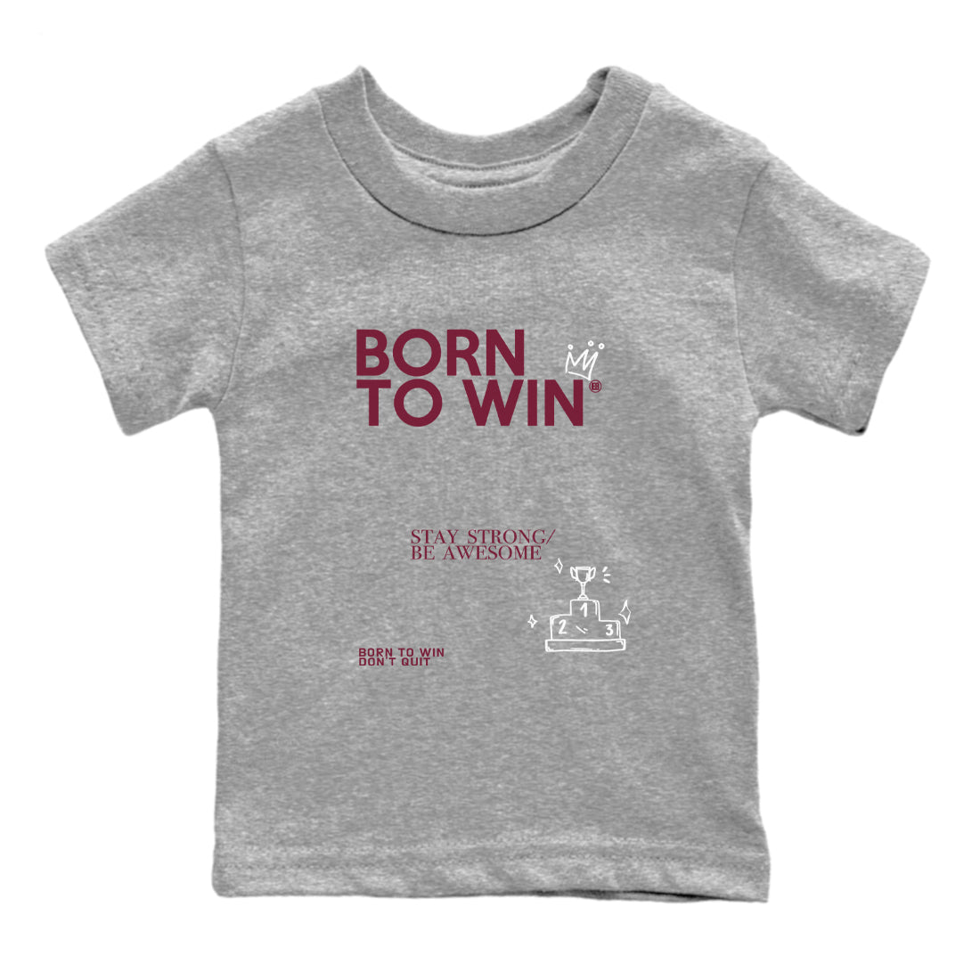 Born To Win snkmatch Tees Kids - Air Jordan 1 Metallic Burgundy