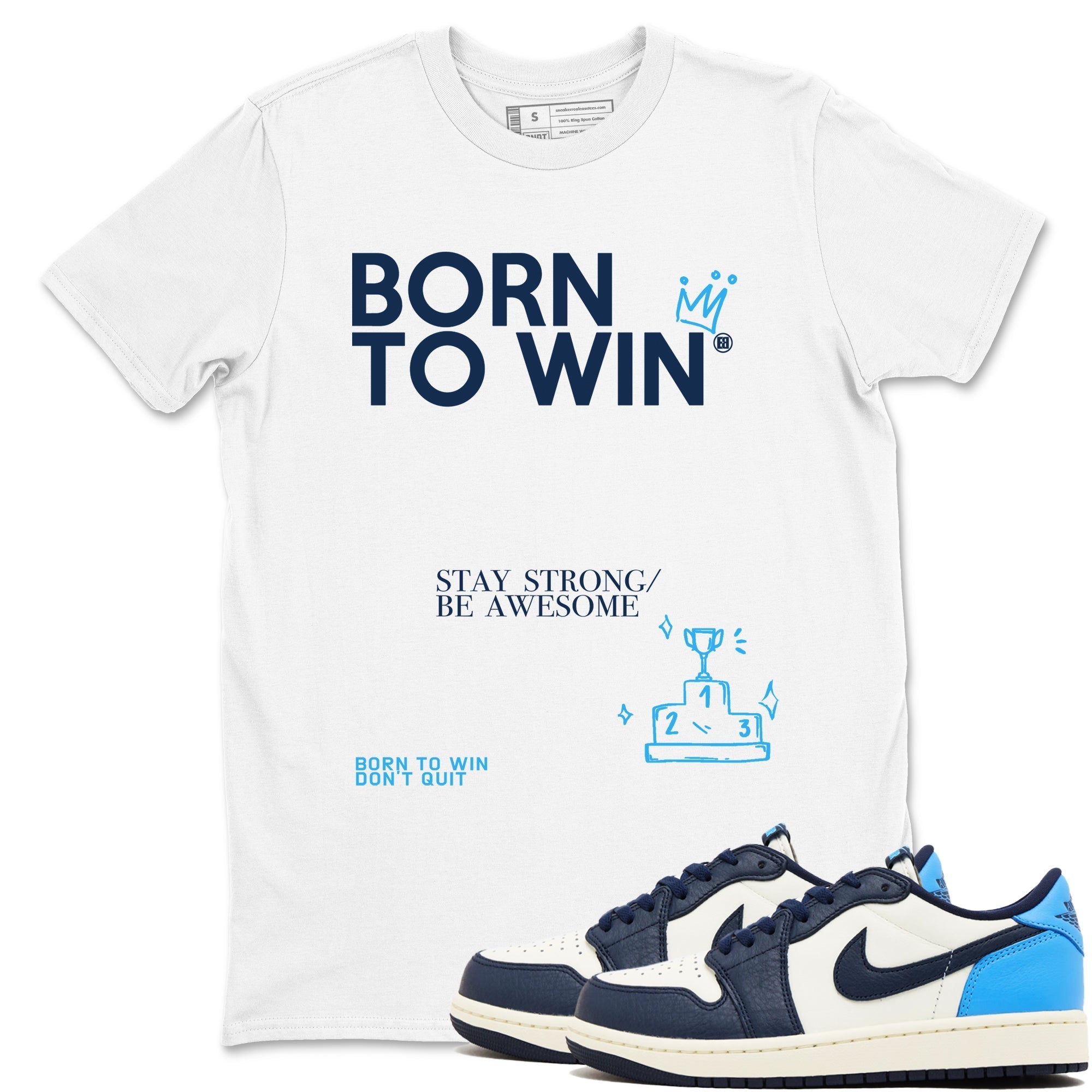 Born To Win snkmatch Tees - Air Jordan 1 Obsidian