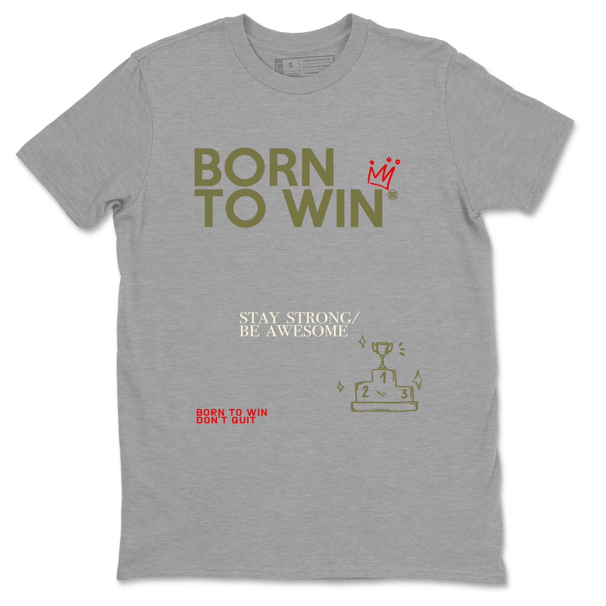 Born To Win snkmatch Tees - Air Jordan 1 Travis Scott Medium Olive