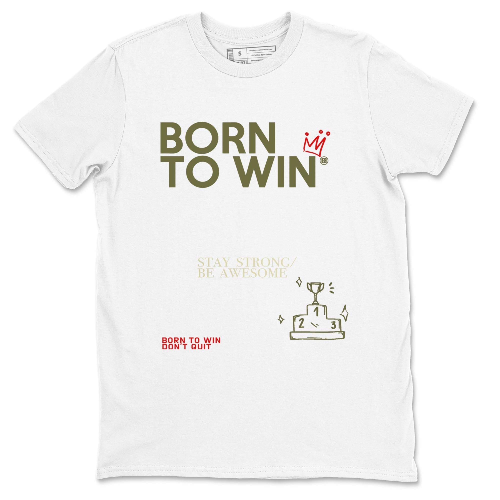 Born To Win snkmatch Tees - Air Jordan 1 Travis Scott Medium Olive