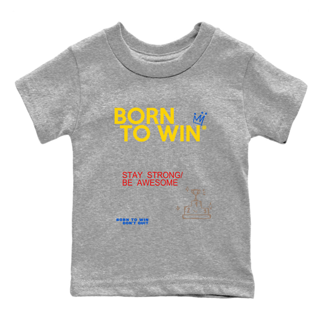 Born To Win snkmatch Tees Kids - Air Jordan 1 Travis Scott Canary