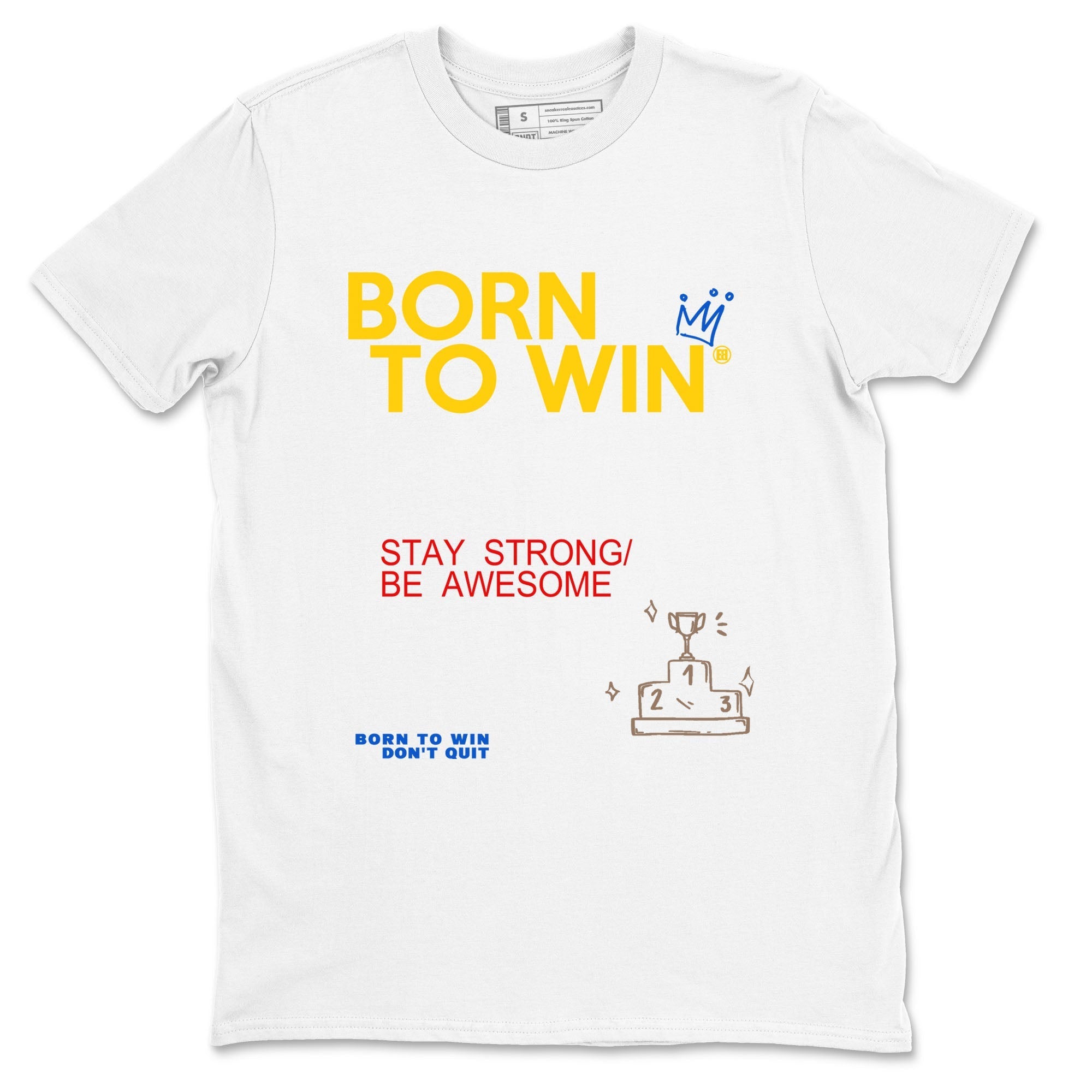 Born To Win snkmatch Tees - Air Jordan 1 Travis Scott Canary