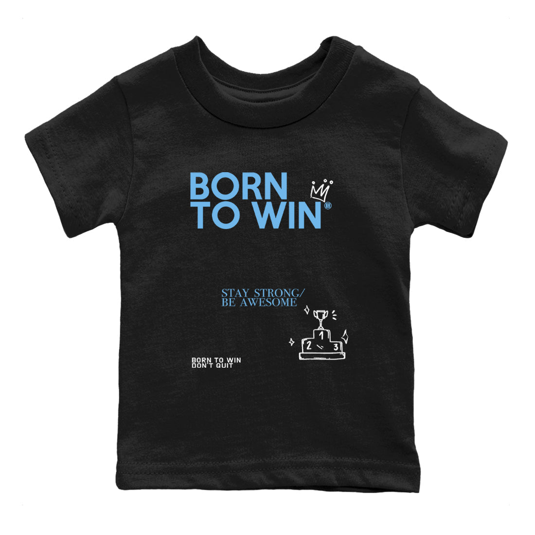 Born To Win snkmatch Tees Kids - Air Jordan 11 Legend Blue