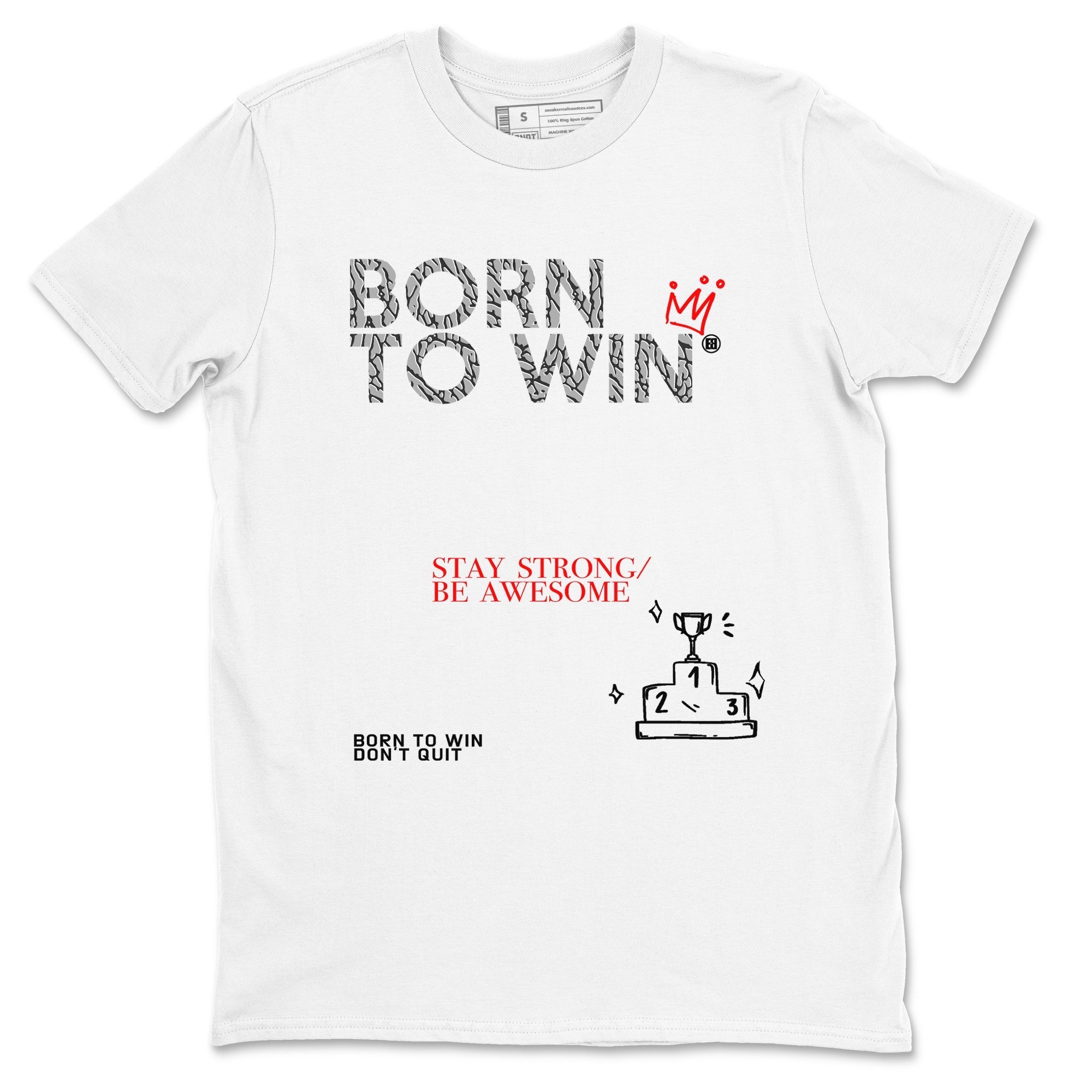 Born To Win snkmatch Tees - Air Jordan 3 Black Cement