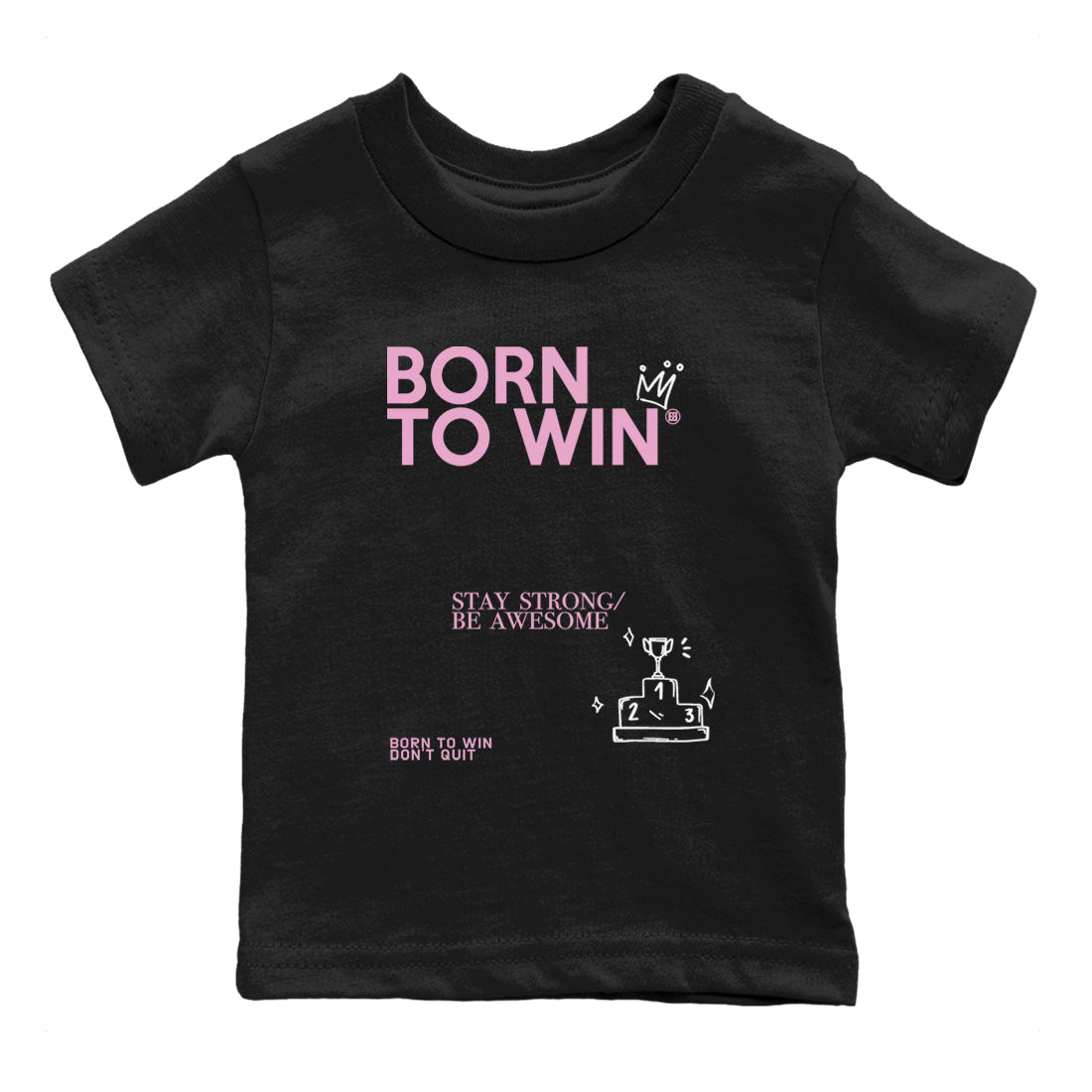 Born To Win snkmatch Tees Kids - Air Jordan 4 Orchid