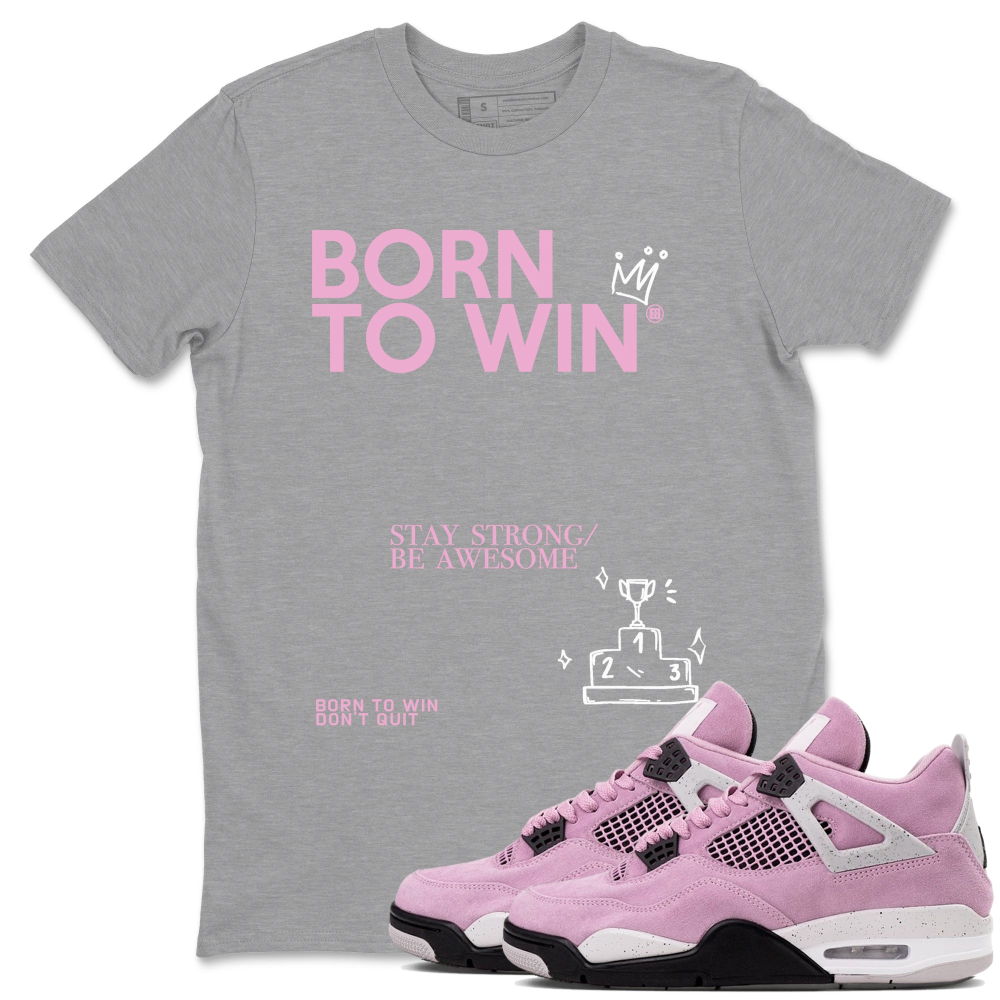 Born To Win snkmatch Tees - Air Jordan 4 Orchid