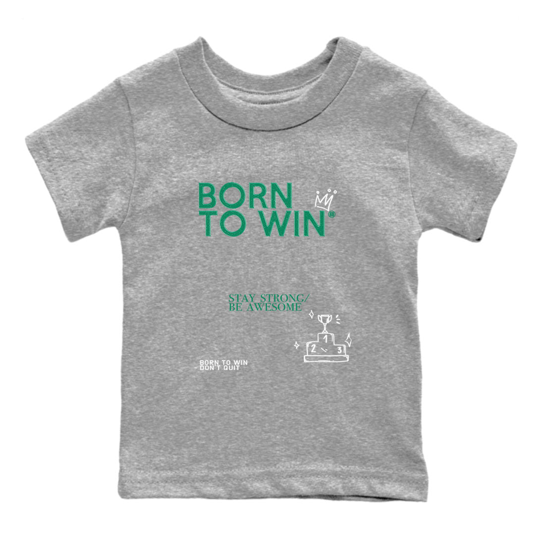 Born To Win snkmatch Tees Kids - Air Jordan 4 Oxidized Green