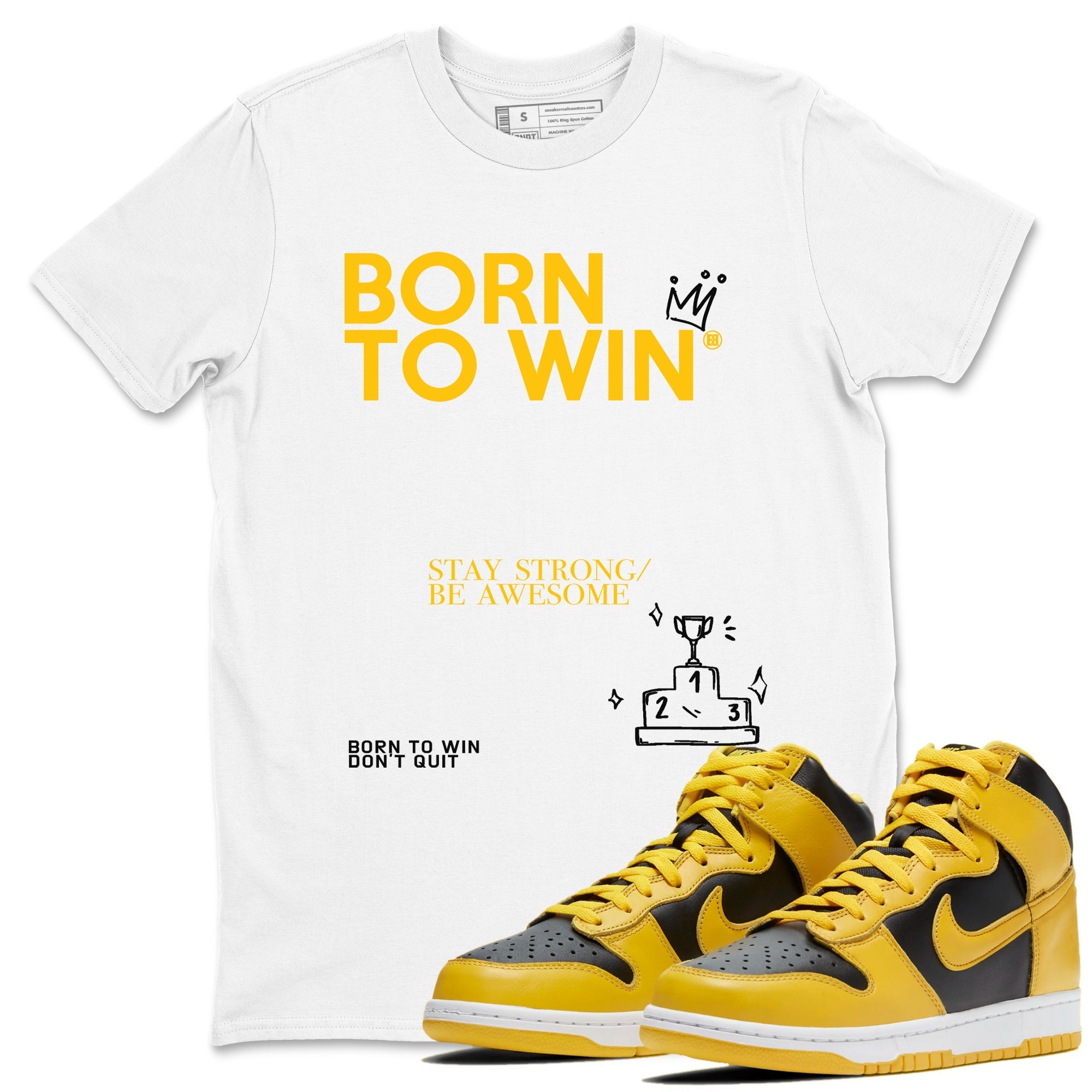Born To Win snkmatch Tees - Dunk High Pollen