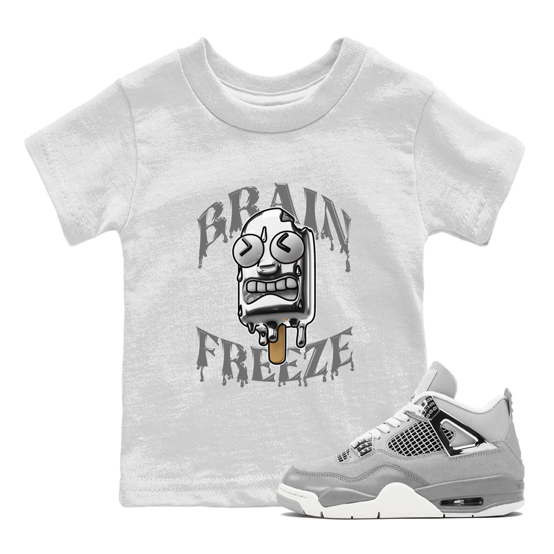 Brain Freeze snkmatch Tee Kids - Air Jordan 4 Frozen Moments