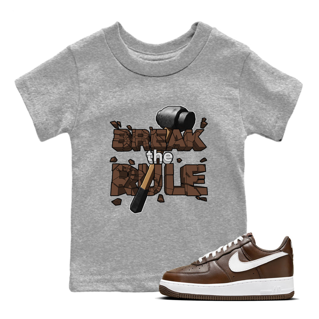 Break The Rule snkmatch Tee Kids - Air Force 1 Chocolate