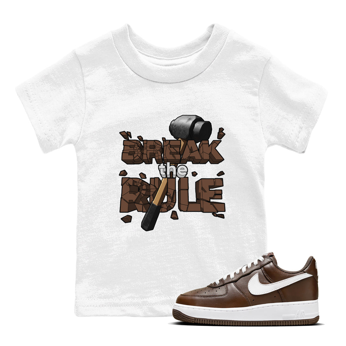 Break The Rule snkmatch Tee Kids - Air Force 1 Chocolate