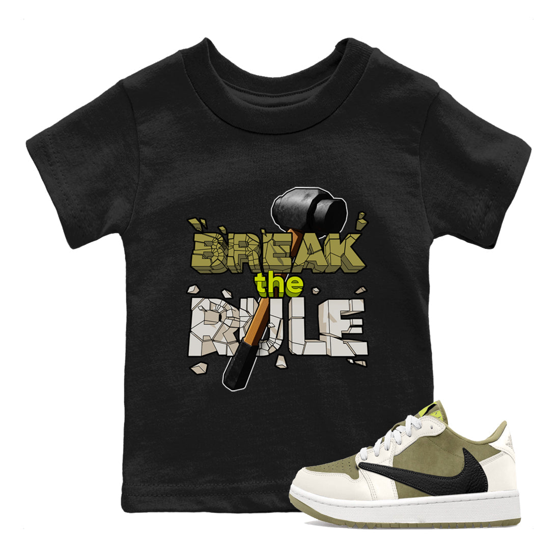 Break The Rule snkmatch Tee Kids - Air Jordan 1 Travis Scott Golf