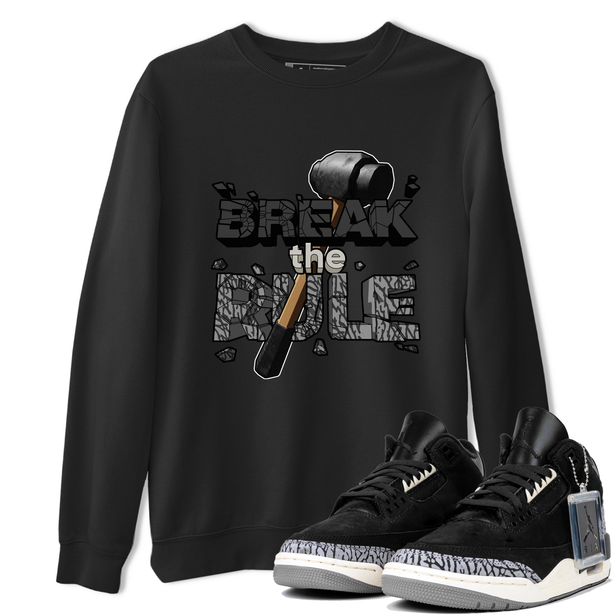 Break The Rule snkmatch Tee - Air Jordan 3 Off Noir