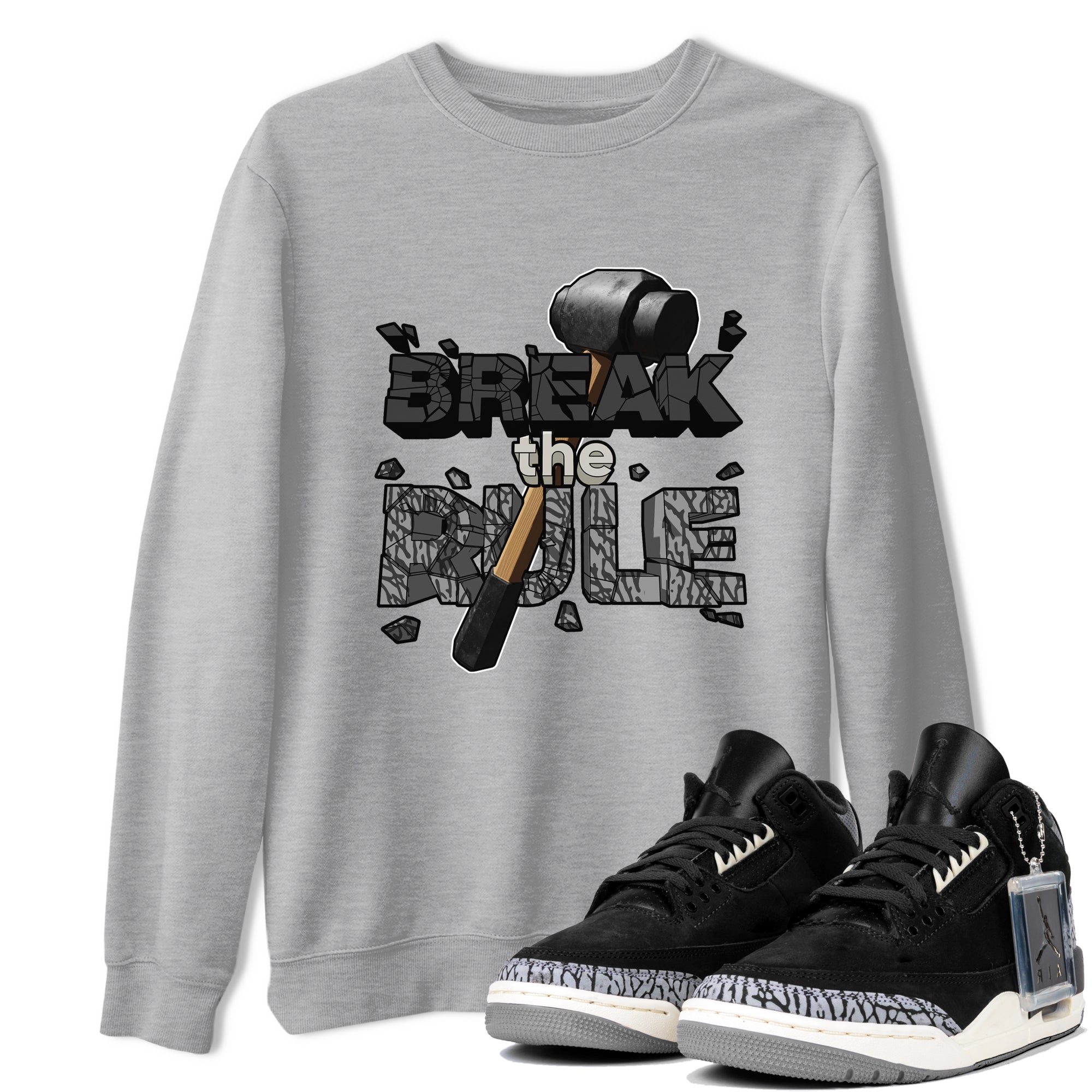 Break The Rule snkmatch Tee - Air Jordan 3 Off Noir