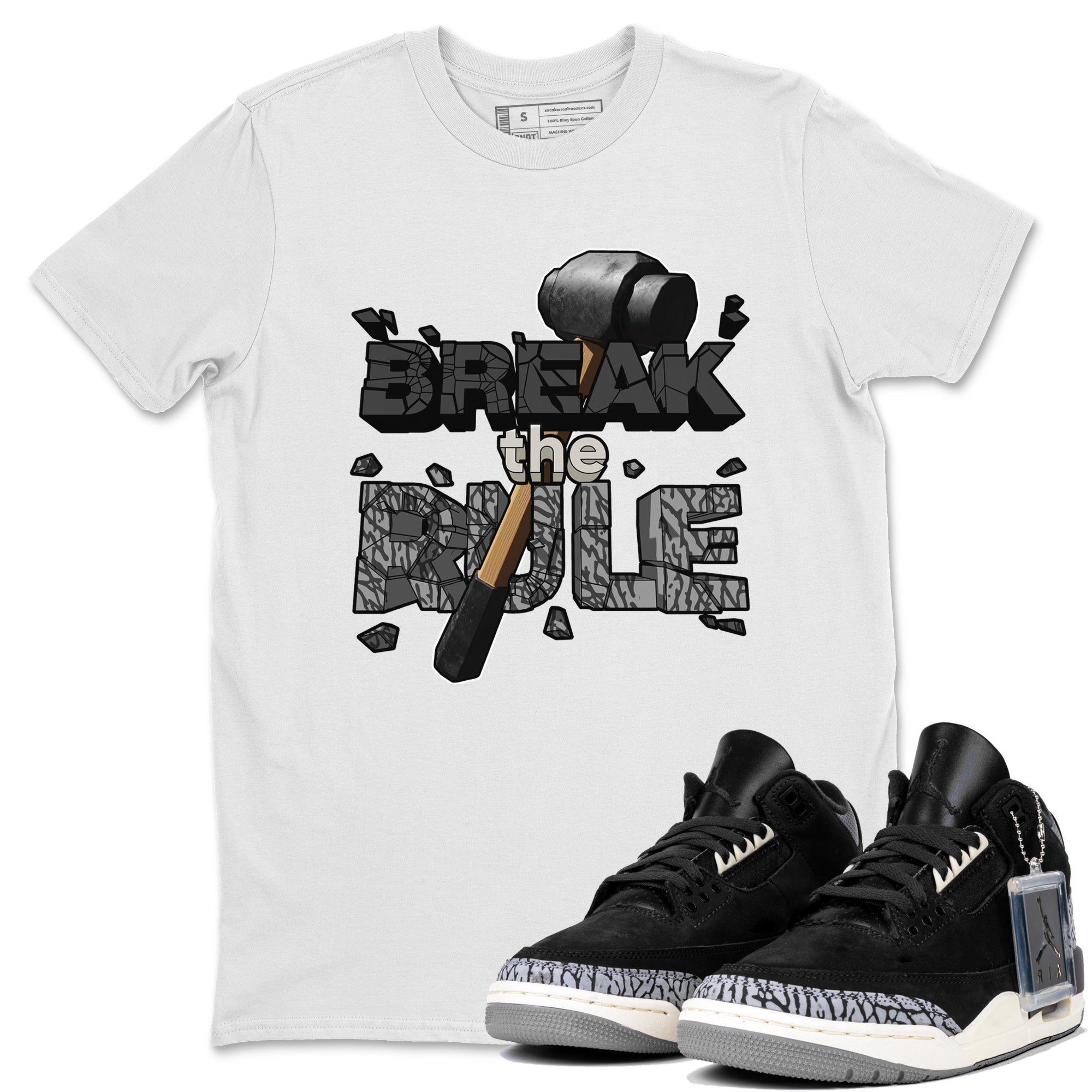 Break The Rule snkmatch Tee - Air Jordan 3 Off Noir