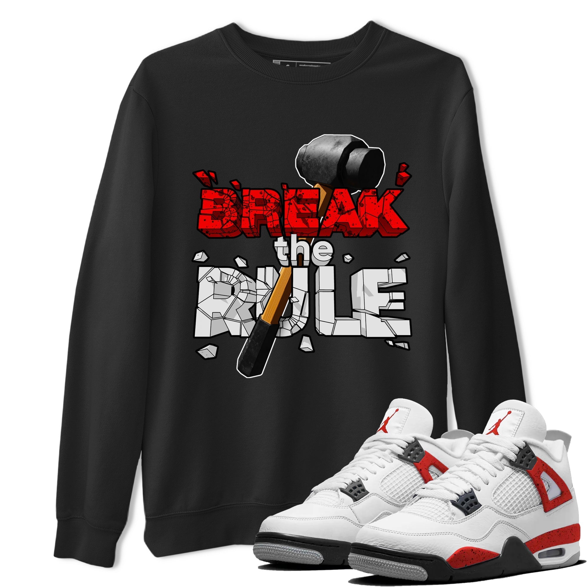 Break The Rule snkmatch Tee - Air Jordan 4 Red Cement