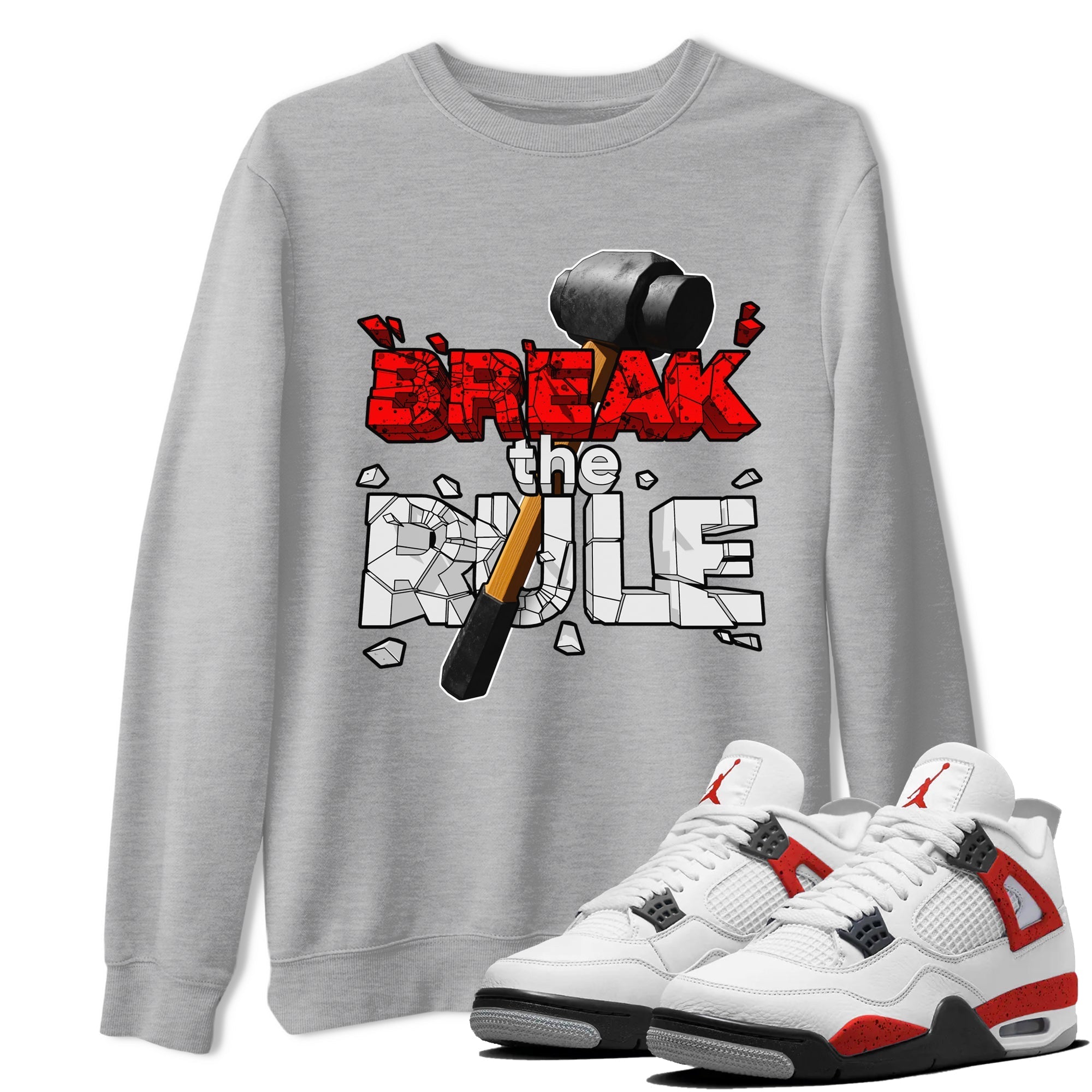 Break The Rule snkmatch Tee - Air Jordan 4 Red Cement