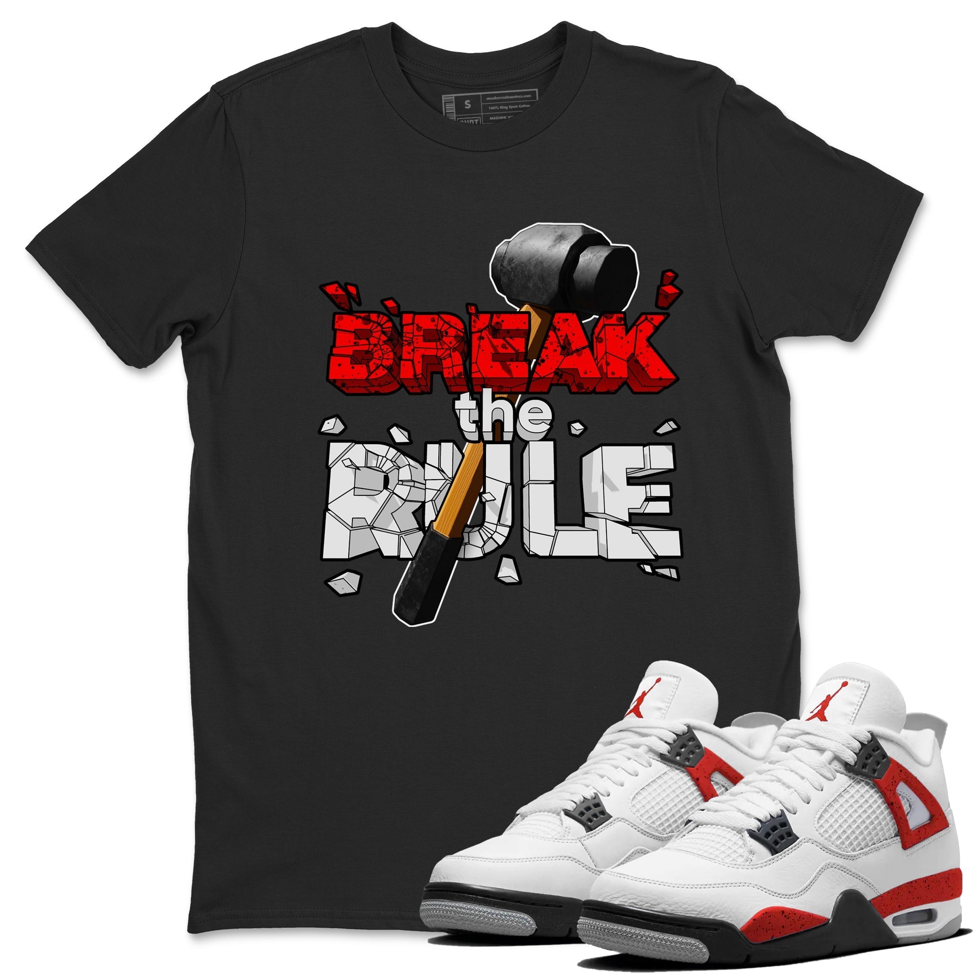 Break The Rule snkmatch Tee - Air Jordan 4 Red Cement