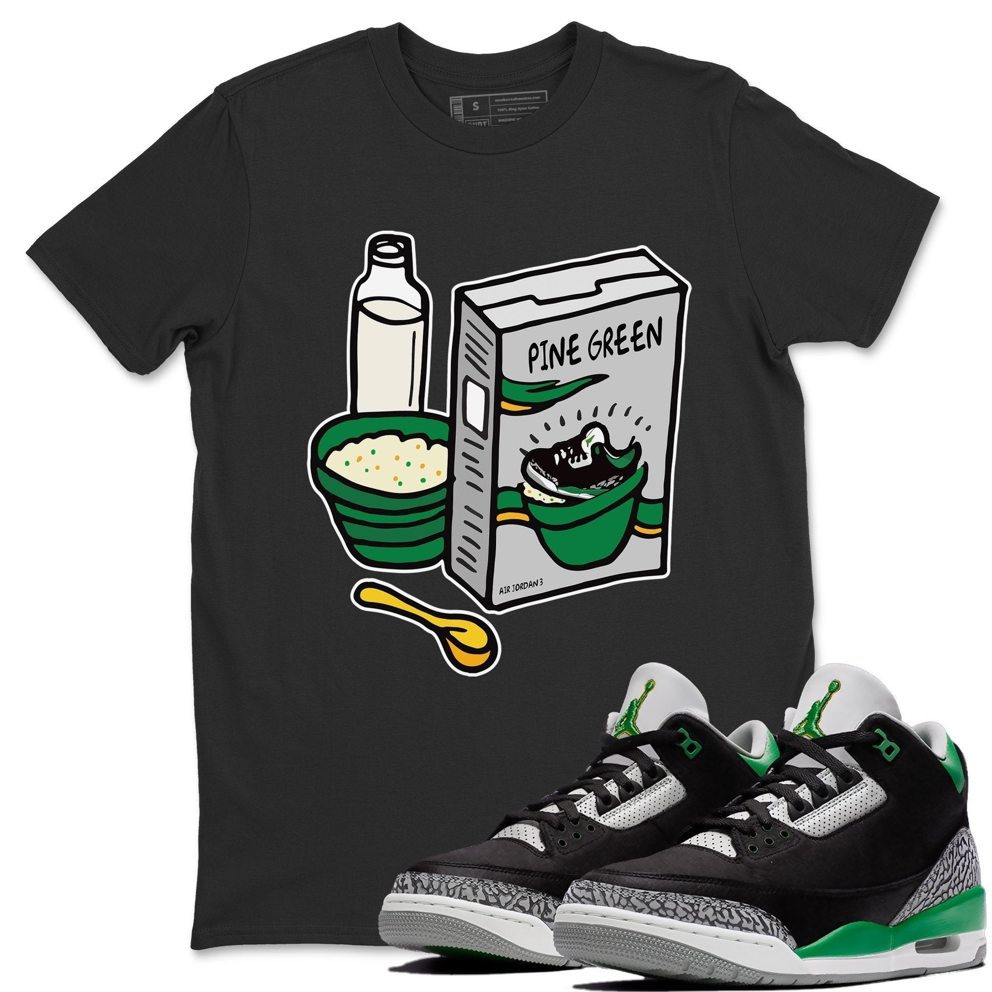 Breakfast Cereal Unisex Tops - Air Jordan 3 Pine Green