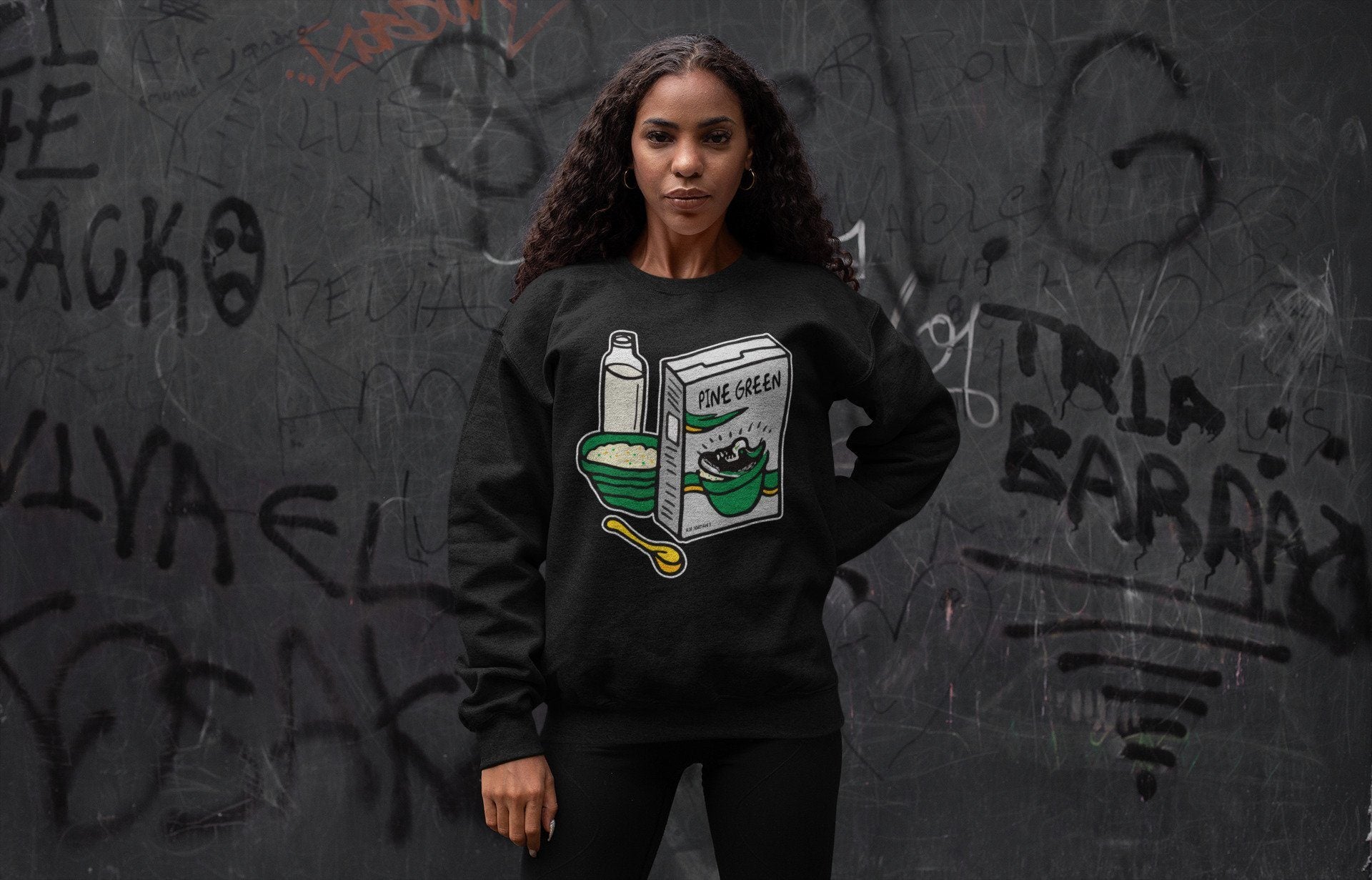 Breakfast Cereal Unisex Tops - Air Jordan 3 Pine Green