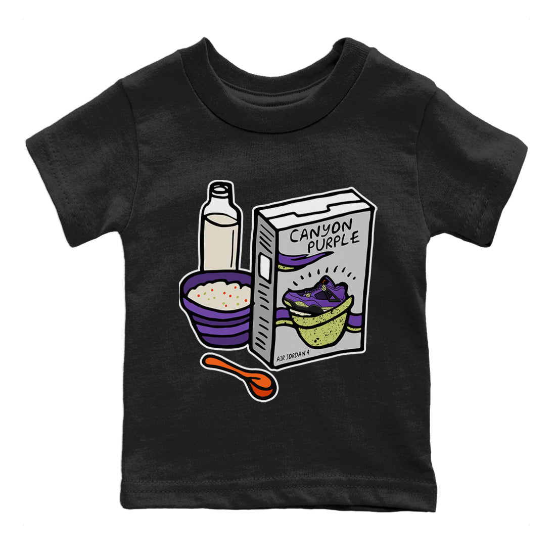 Breakfast Cereal Kids Tops - Air Jordan 4 Canyon Purple