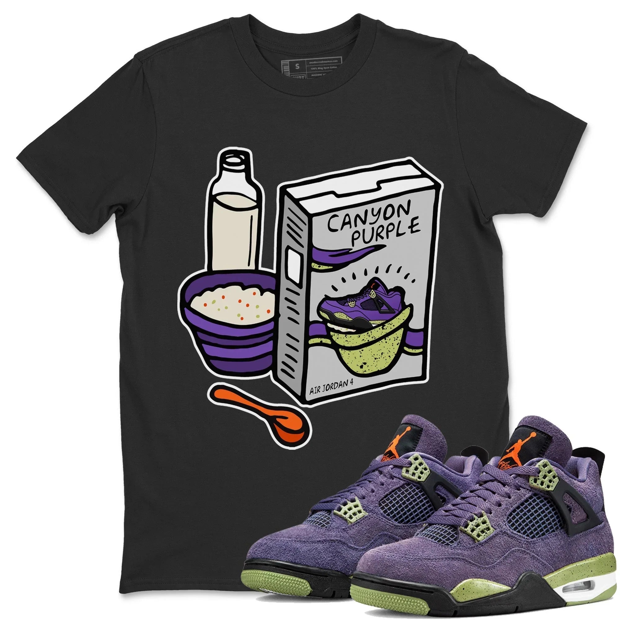 Breakfast Cereal Unisex Tops - Air Jordan 4 Canyon Purple