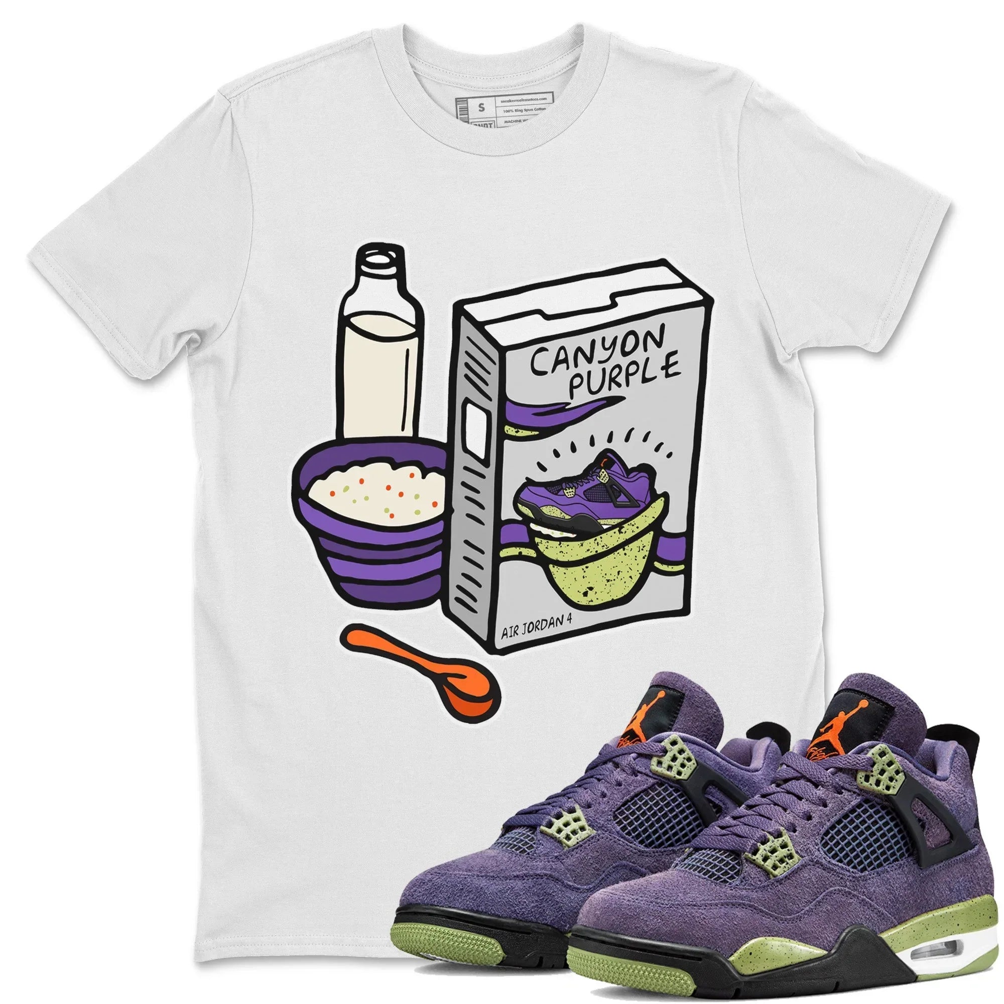 Breakfast Cereal Unisex Tops - Air Jordan 4 Canyon Purple