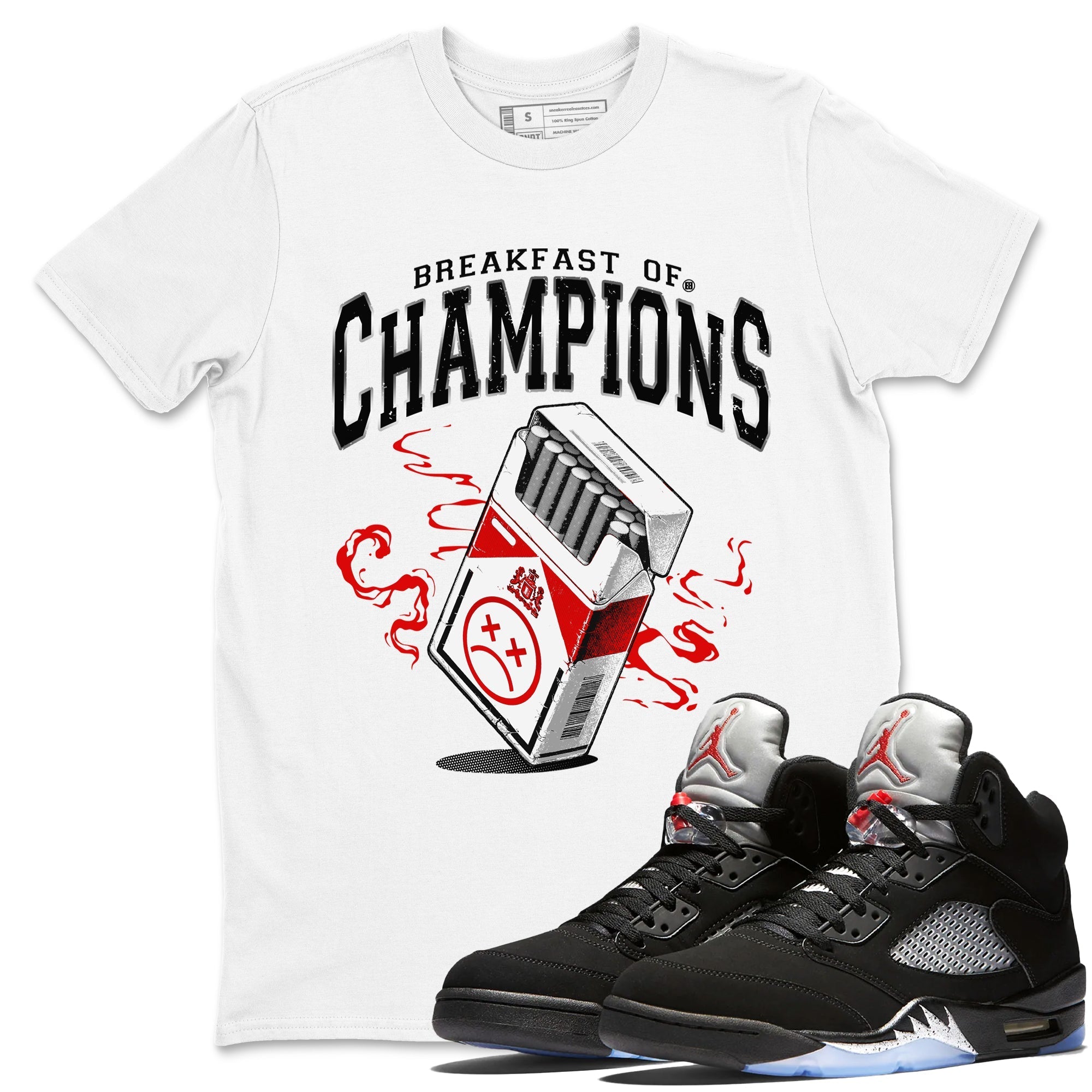 Breakfast Of Champions snkmatch Tees - Air Jordan 5 Reimagined