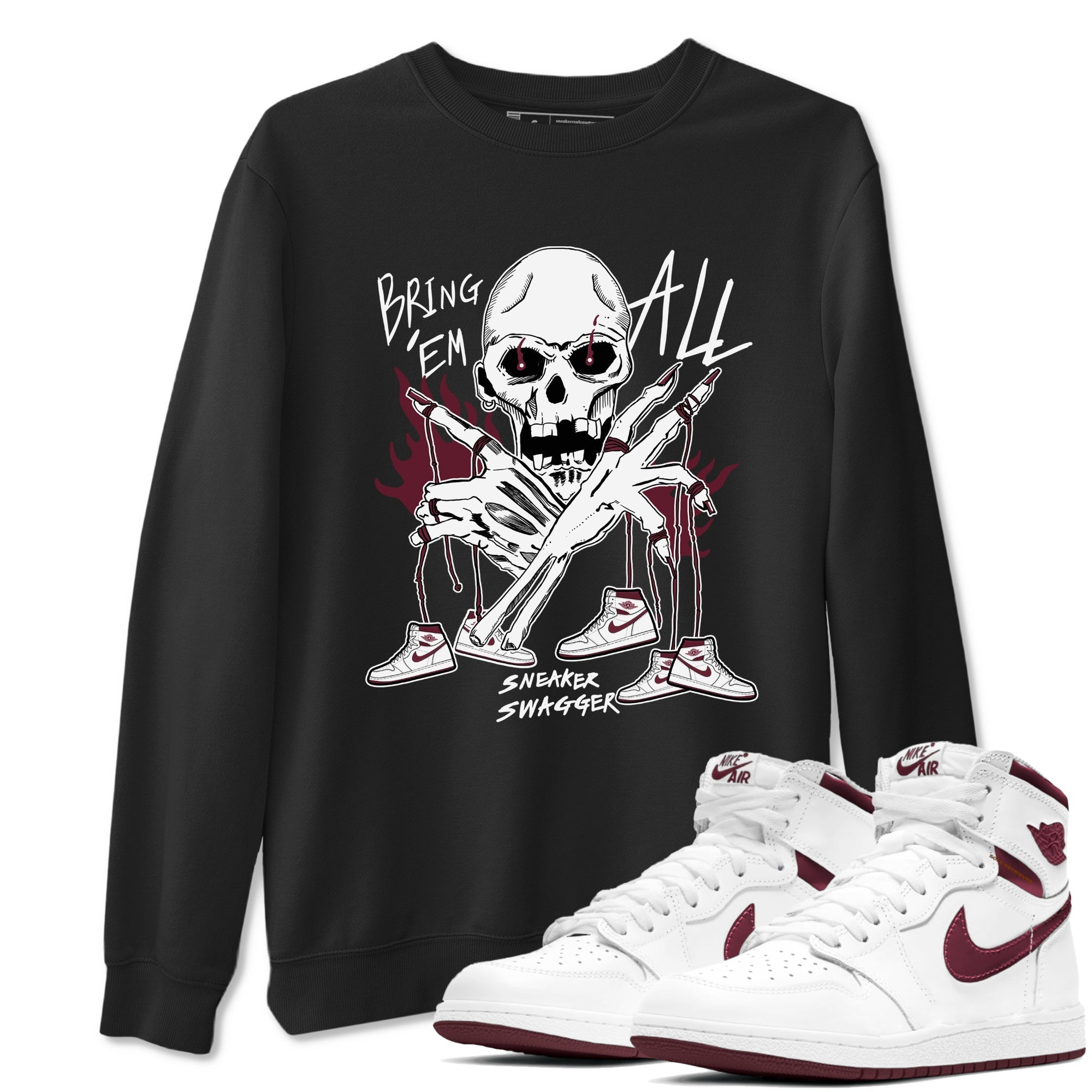 Bring 'Em All snkmatch Tees - Air Jordan 1 Metallic Burgundy
