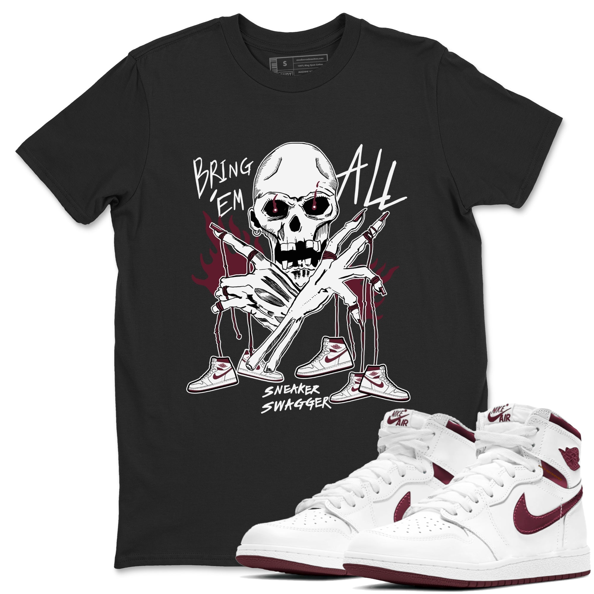 Bring 'Em All snkmatch Tees - Air Jordan 1 Metallic Burgundy