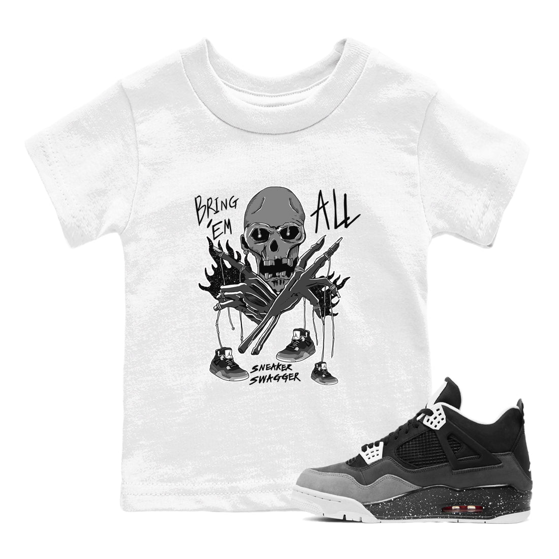 Bring 'Em All snkmatch Tees Kids - Air Jordan 4 Fear