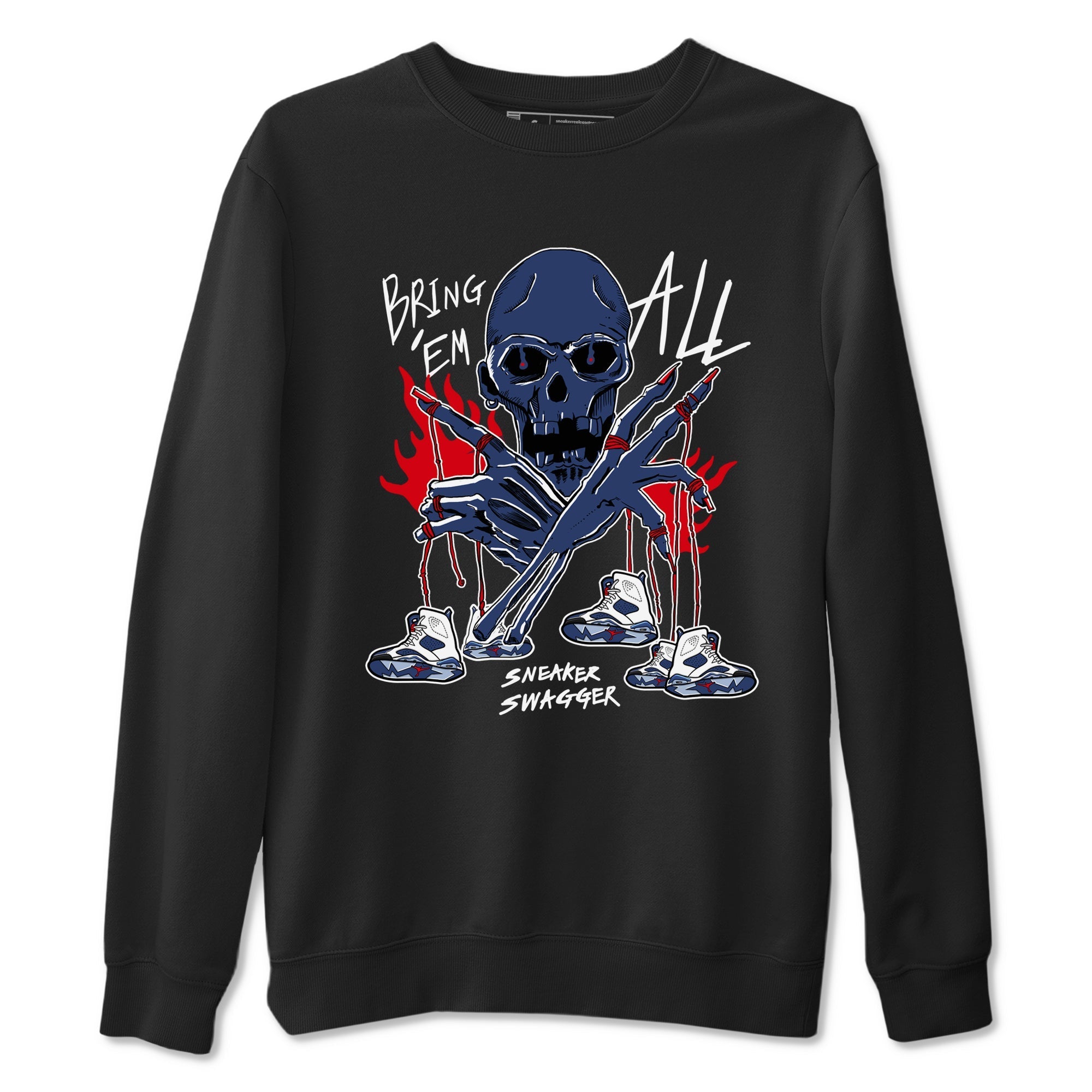 Bring 'Em All snkmatch Tees - Air Jordan 6 White And Midnight Navy