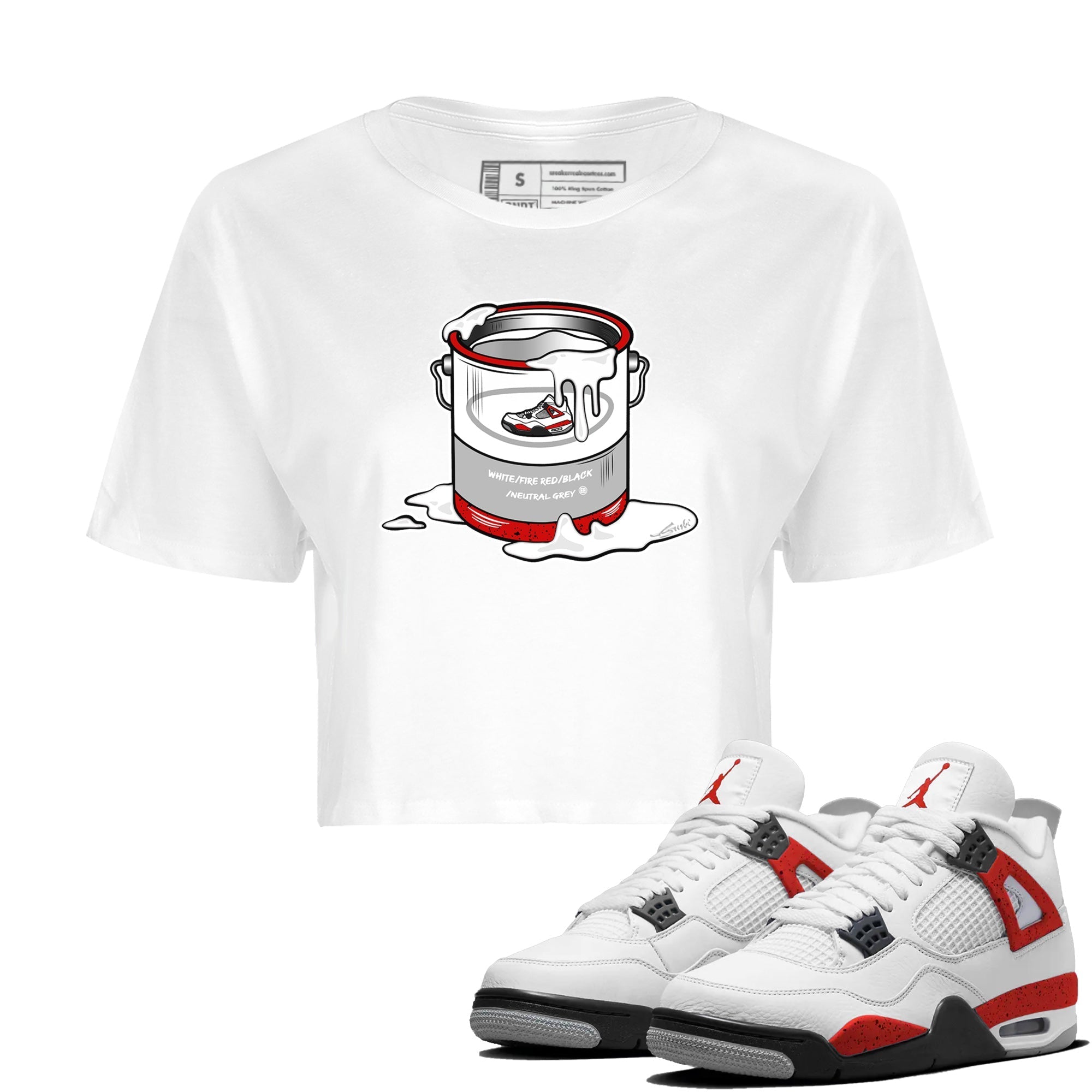 Bucket Women's Tops - Air Jordan 4 Red Cement