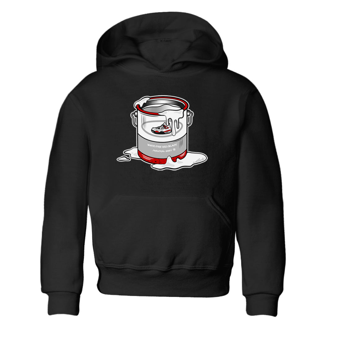 Bucket Kids Tops - Air Jordan 4 Red Cement