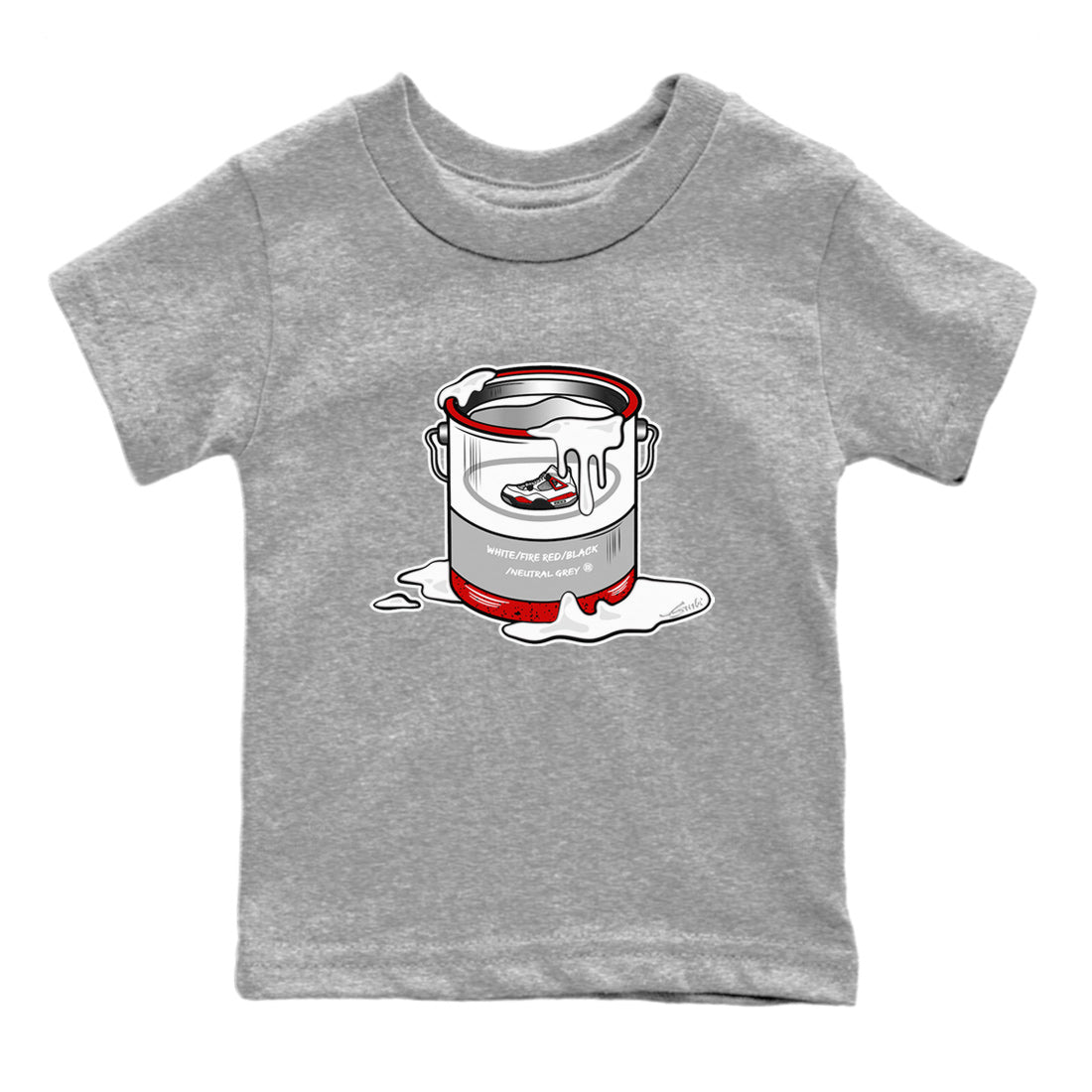 Bucket Kids Tops - Air Jordan 4 Red Cement