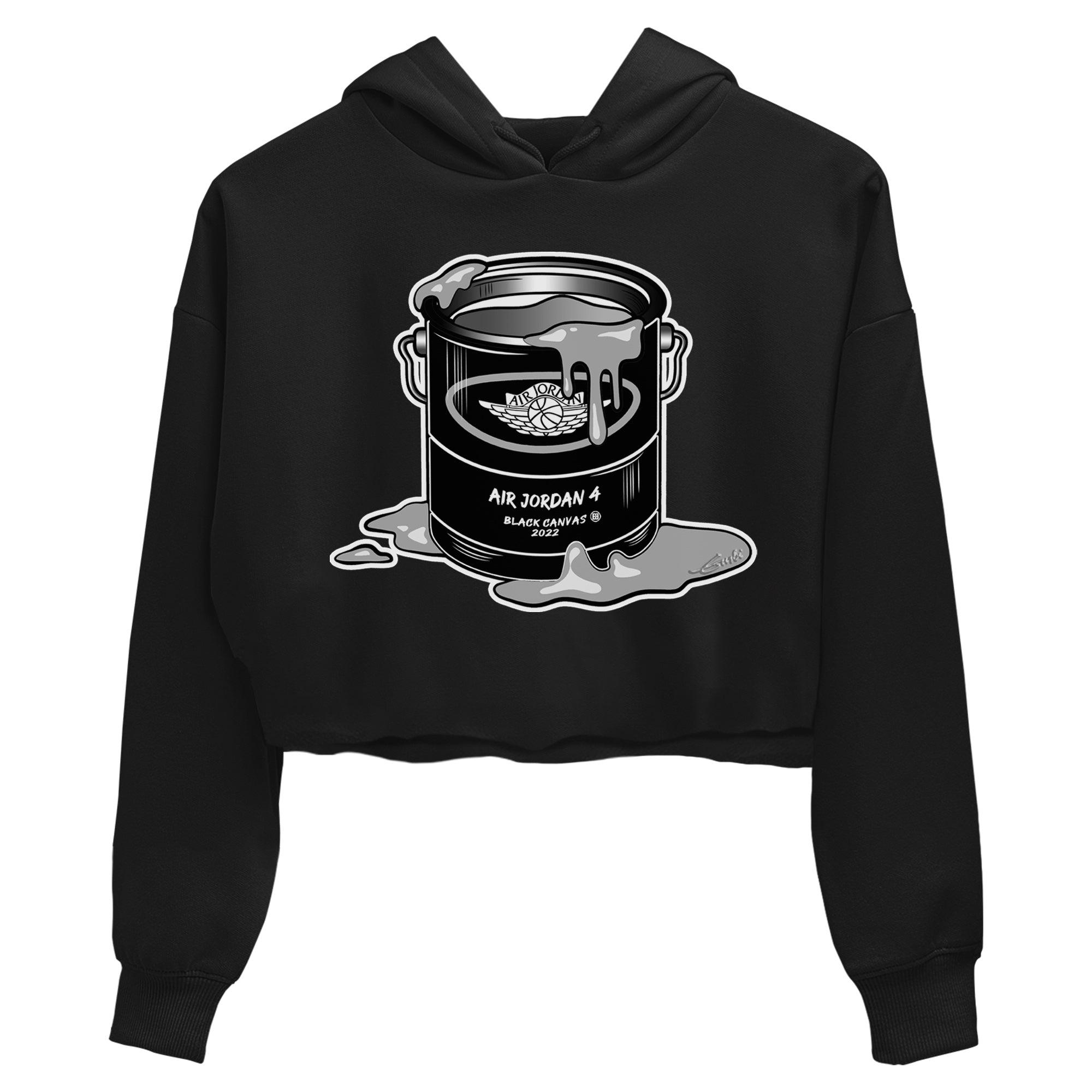 Bucket Women's Tops - Air Jordan 4 Black Canvas