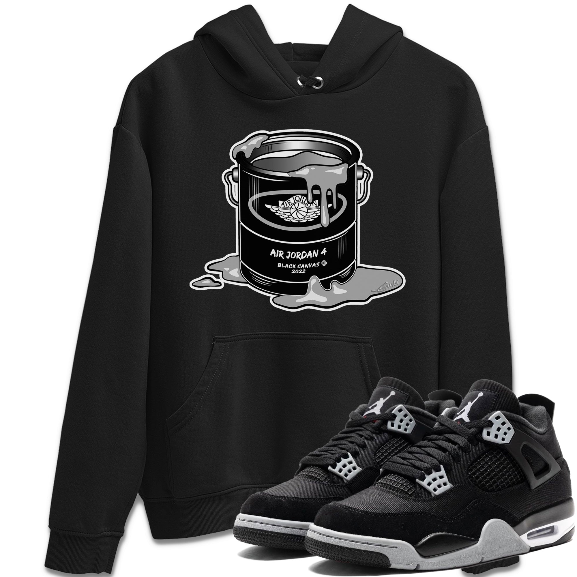 Bucket Unisex Tops - Air Jordan 4 Black Canvas
