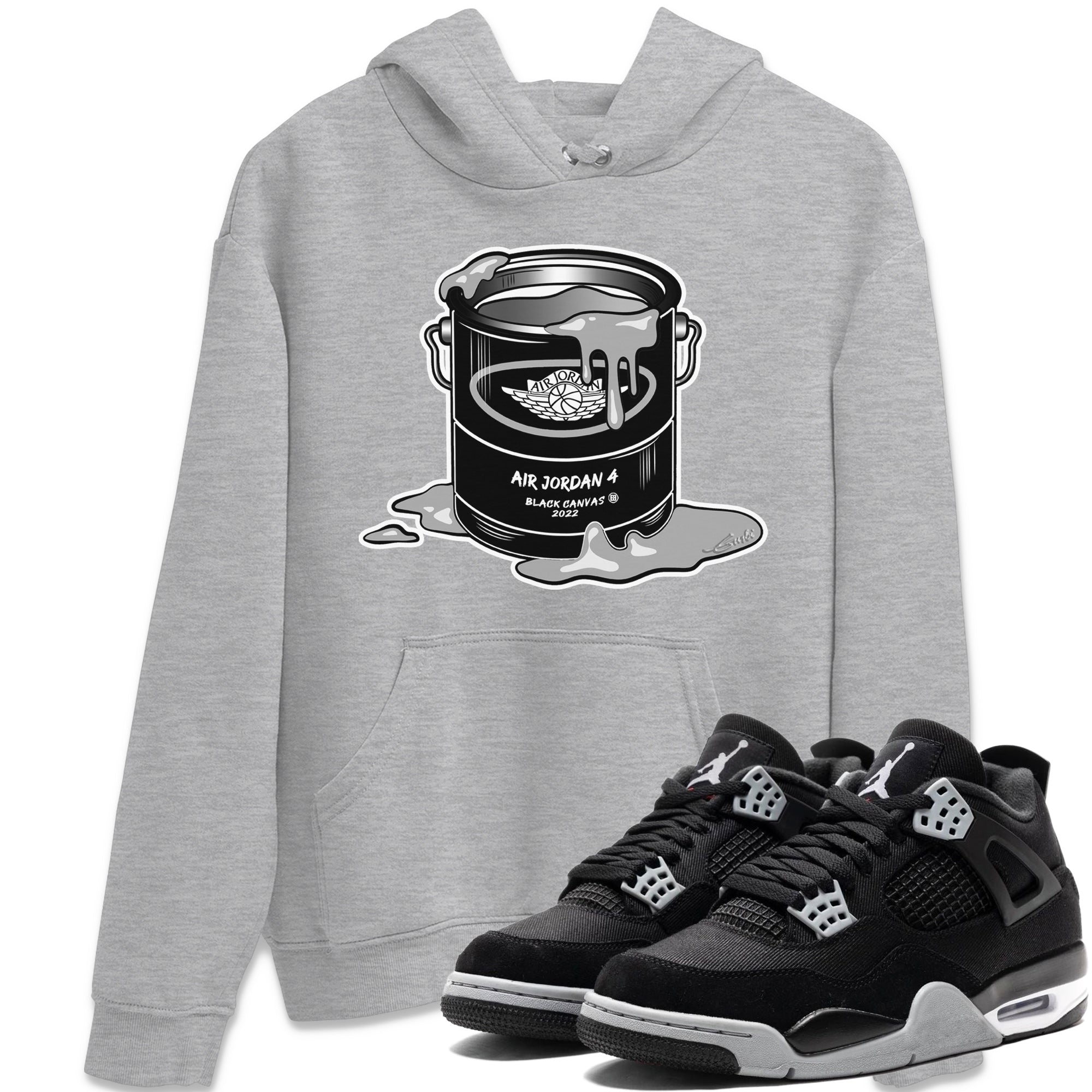 Bucket Unisex Tops - Air Jordan 4 Black Canvas