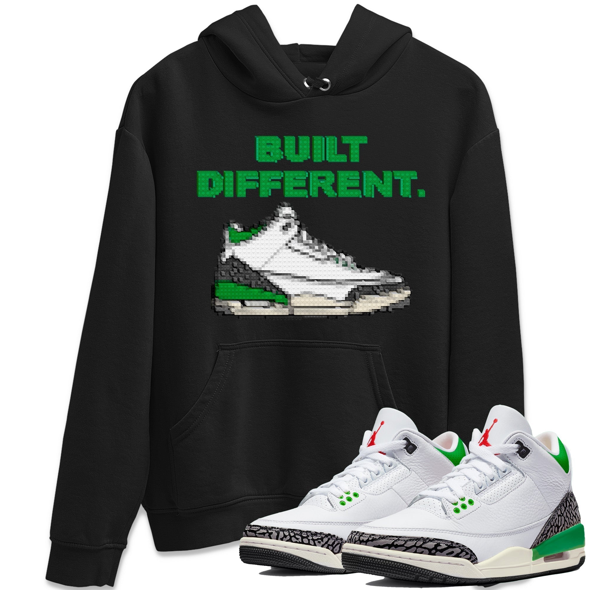 Built Different Unisex Tops - Air Jordan 3 Lucky Green
