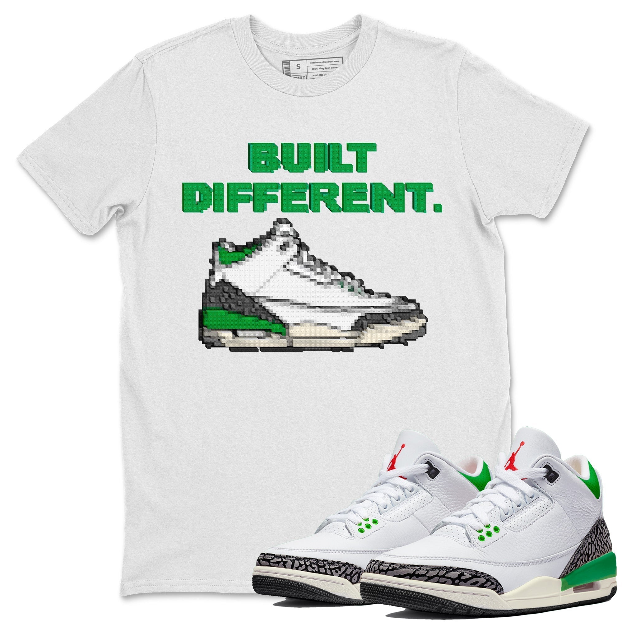 Built Different Unisex Tops - Air Jordan 3 Lucky Green