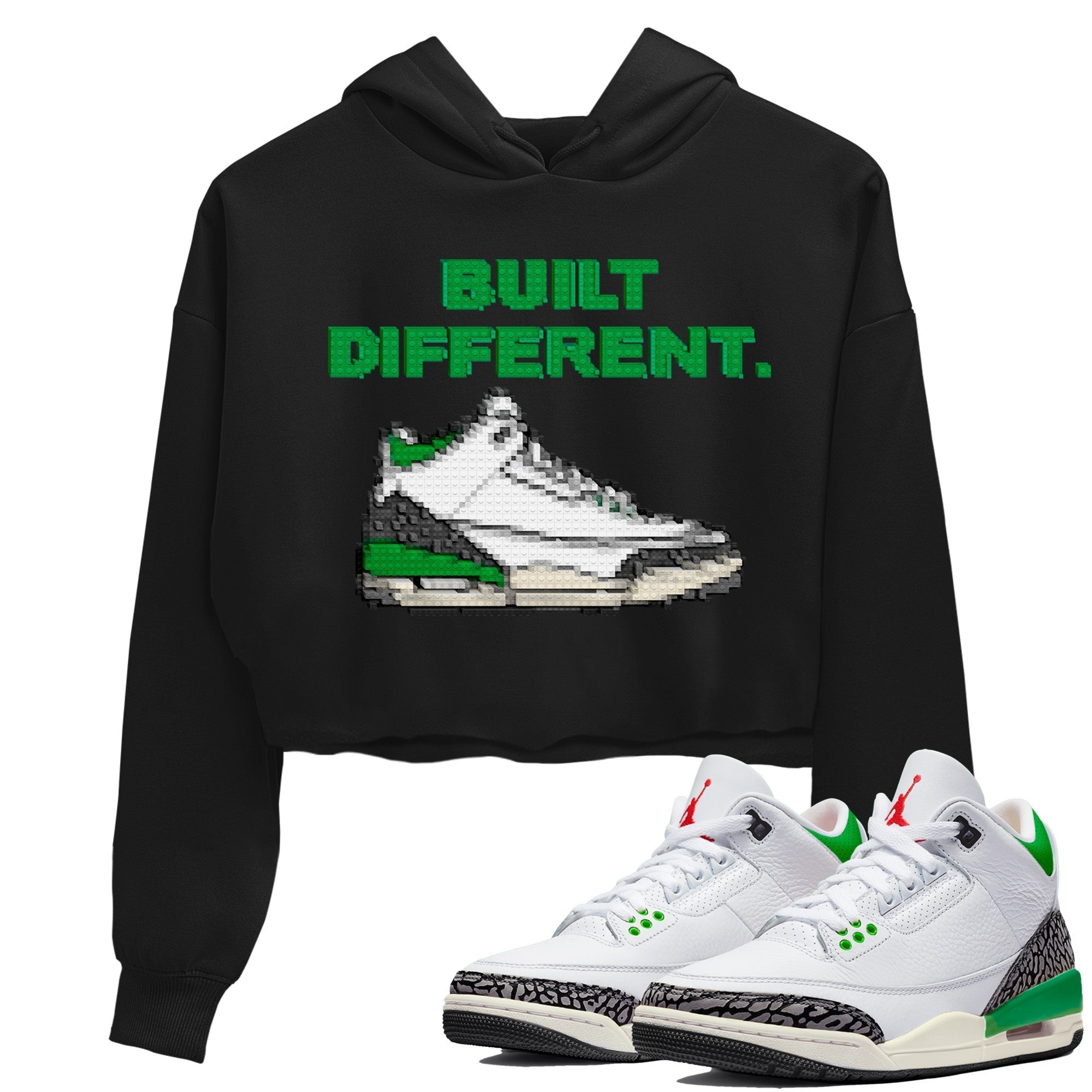 Built Different Women's Tops - Air Jordan 3 Lucky Green