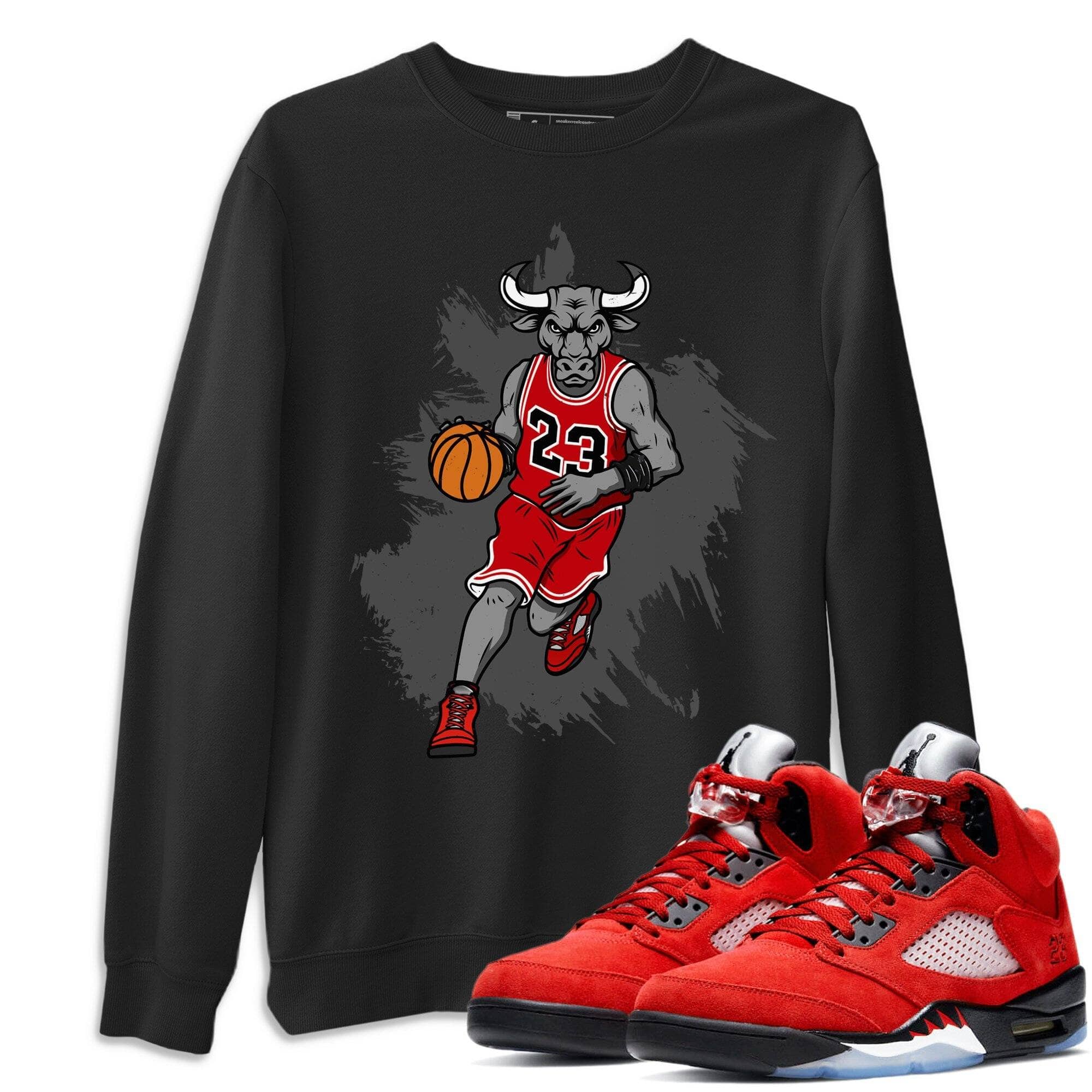 Bull Figure Unisex Tops - Air Jordan 5 Raging Bull