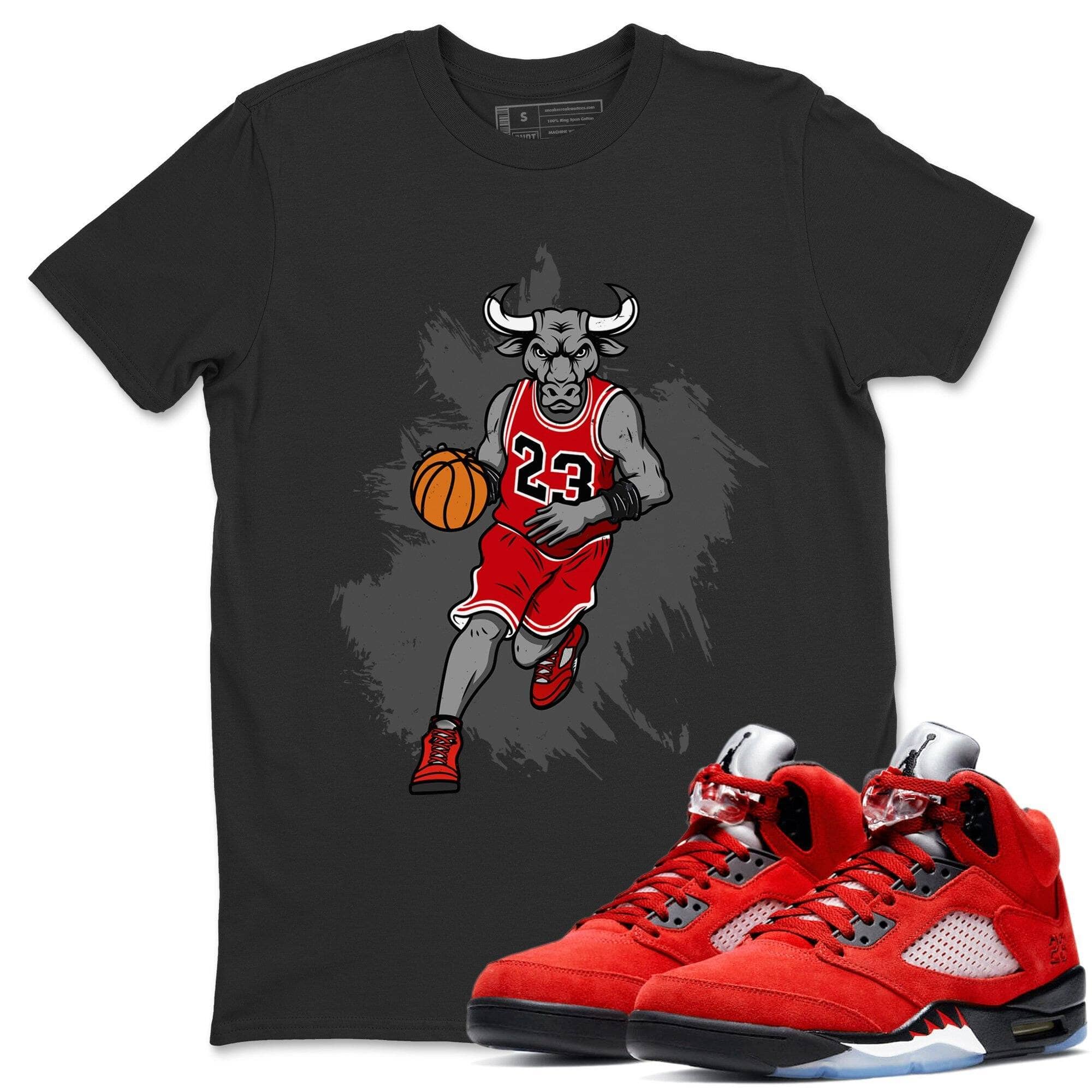 Bull Figure Unisex Tops - Air Jordan 5 Raging Bull