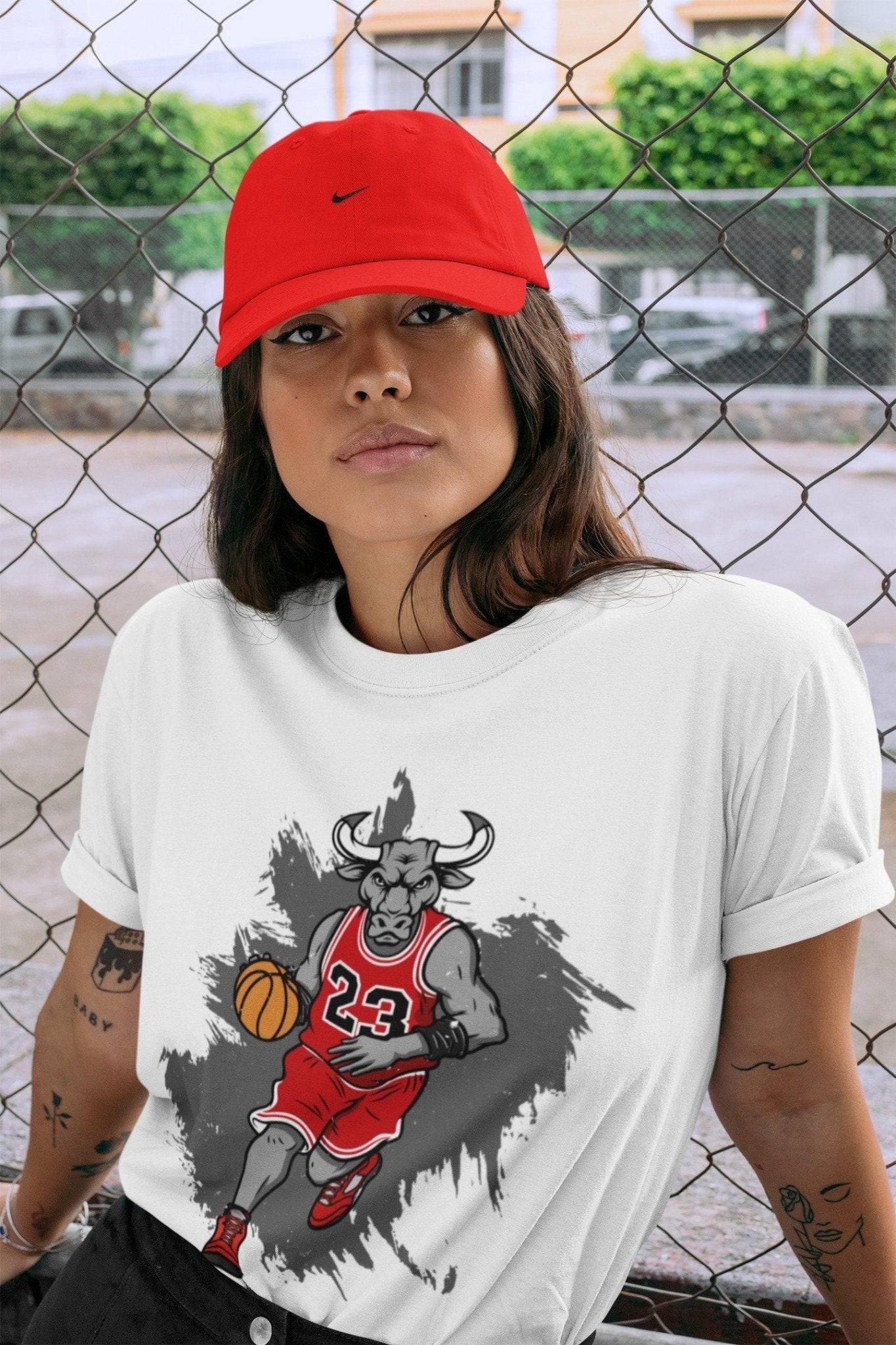 Bull Figure Unisex Tops - Air Jordan 5 Raging Bull