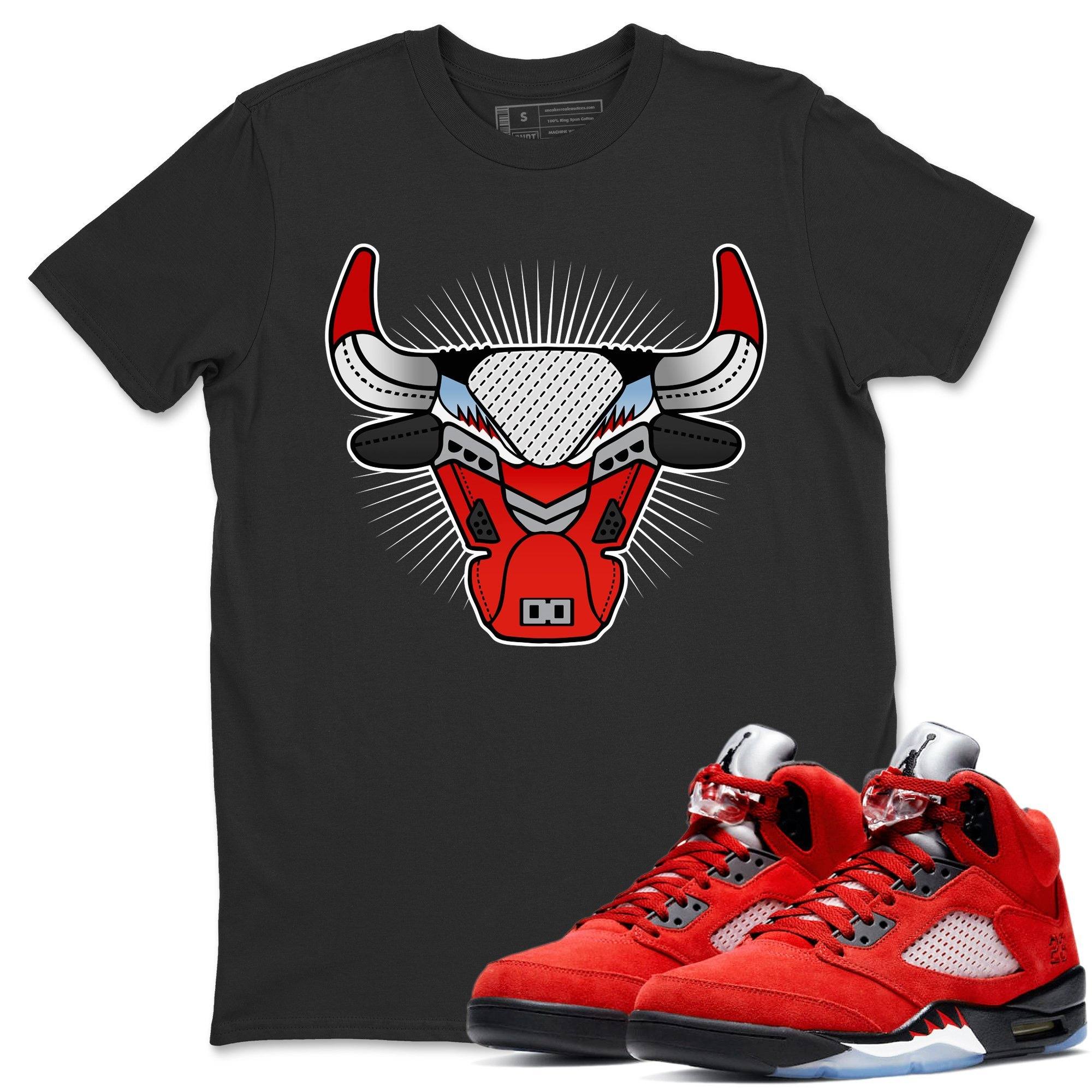 Bull Head Unisex Tops - Air Jordan 5 Raging Bull
