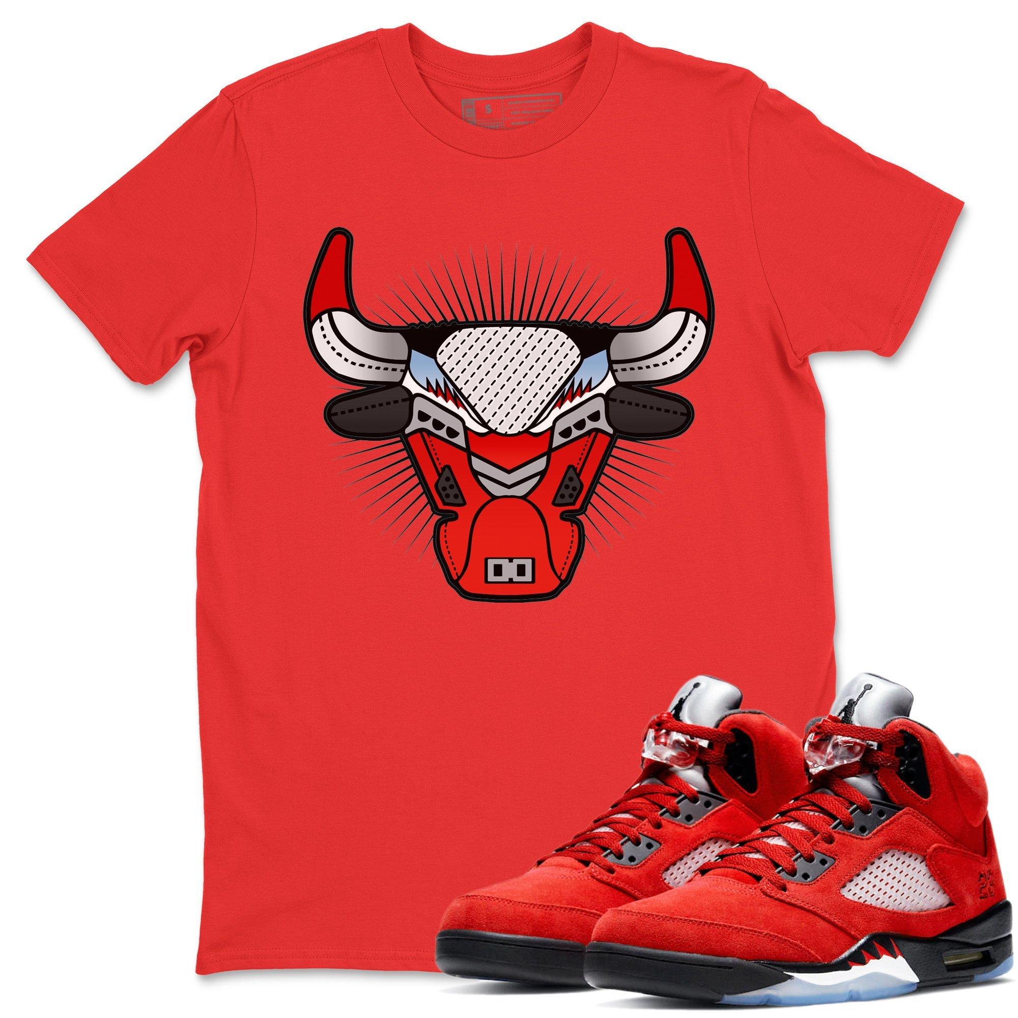 Bull Head Unisex Tops - Air Jordan 5 Raging Bull