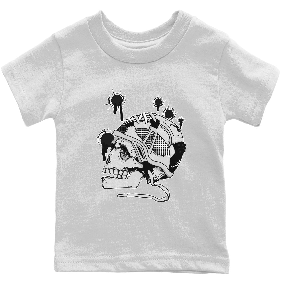 Bullet Holes Kids Tops - Air Jordan 4 Military Black