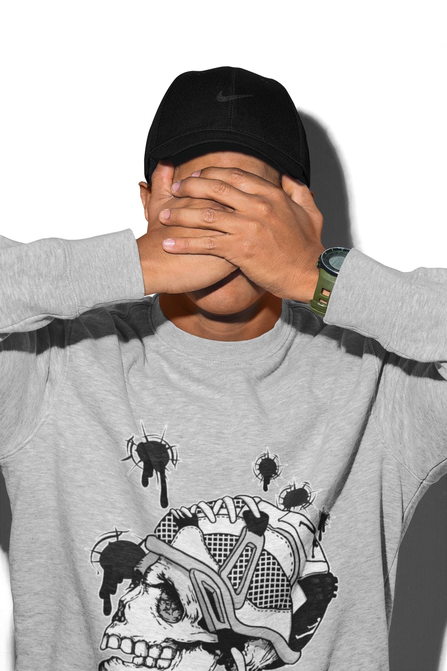 Bullet Holes Unisex Tops - Air Jordan 4 Military Black