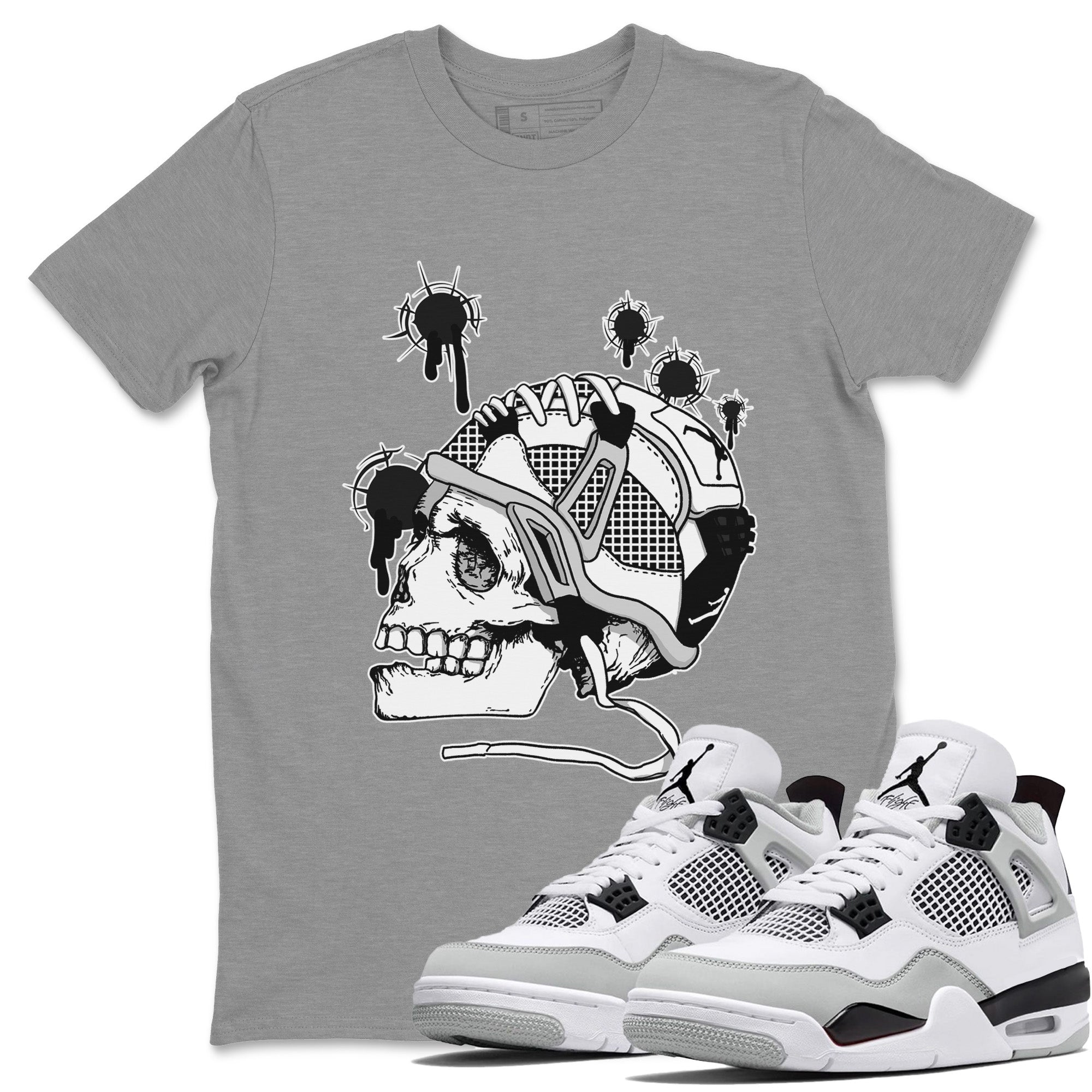 Bullet Holes Unisex Tops - Air Jordan 4 Military Black